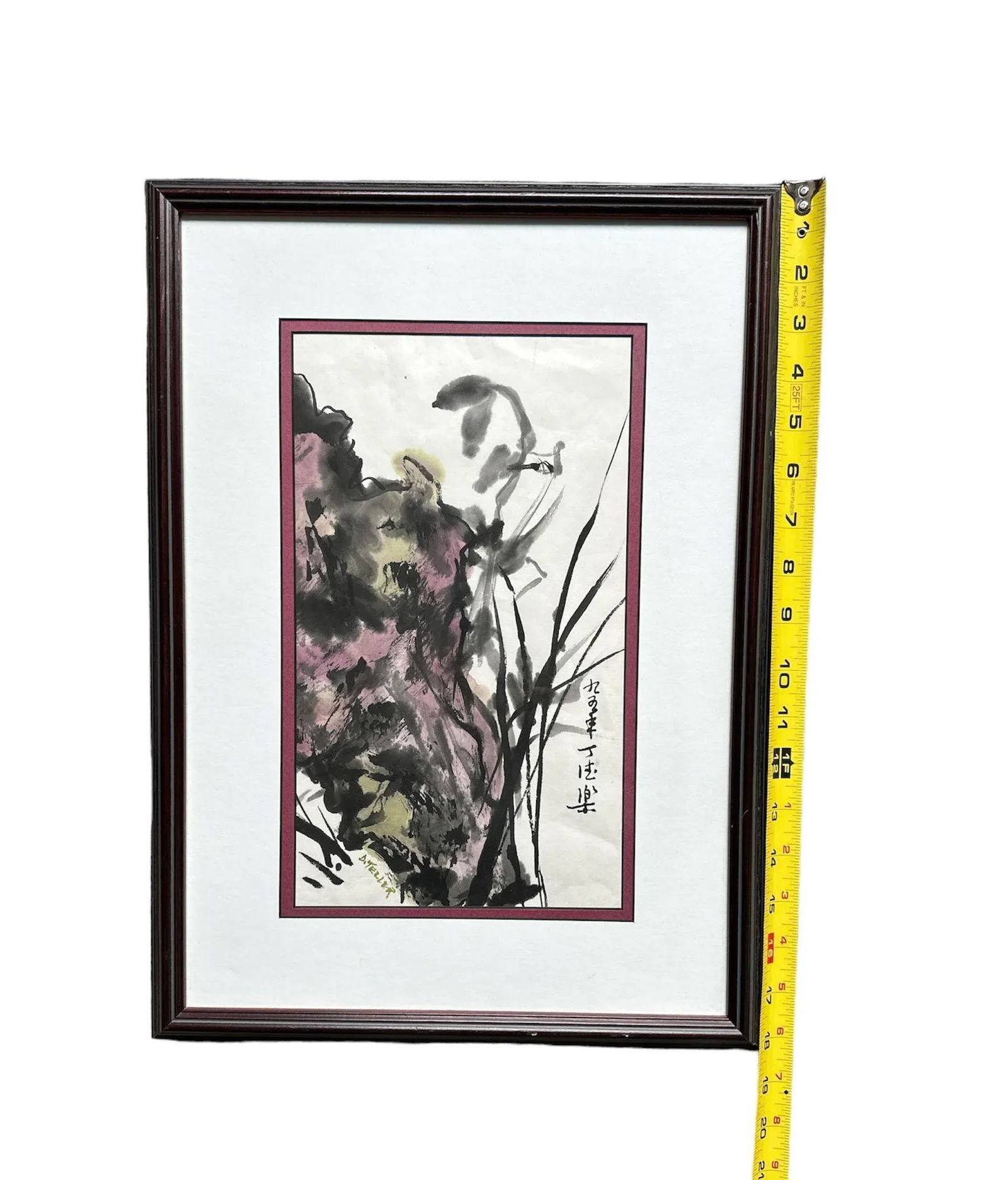 Original Signed Sumi-E Brush Painting by Dee Teller Framed - 5