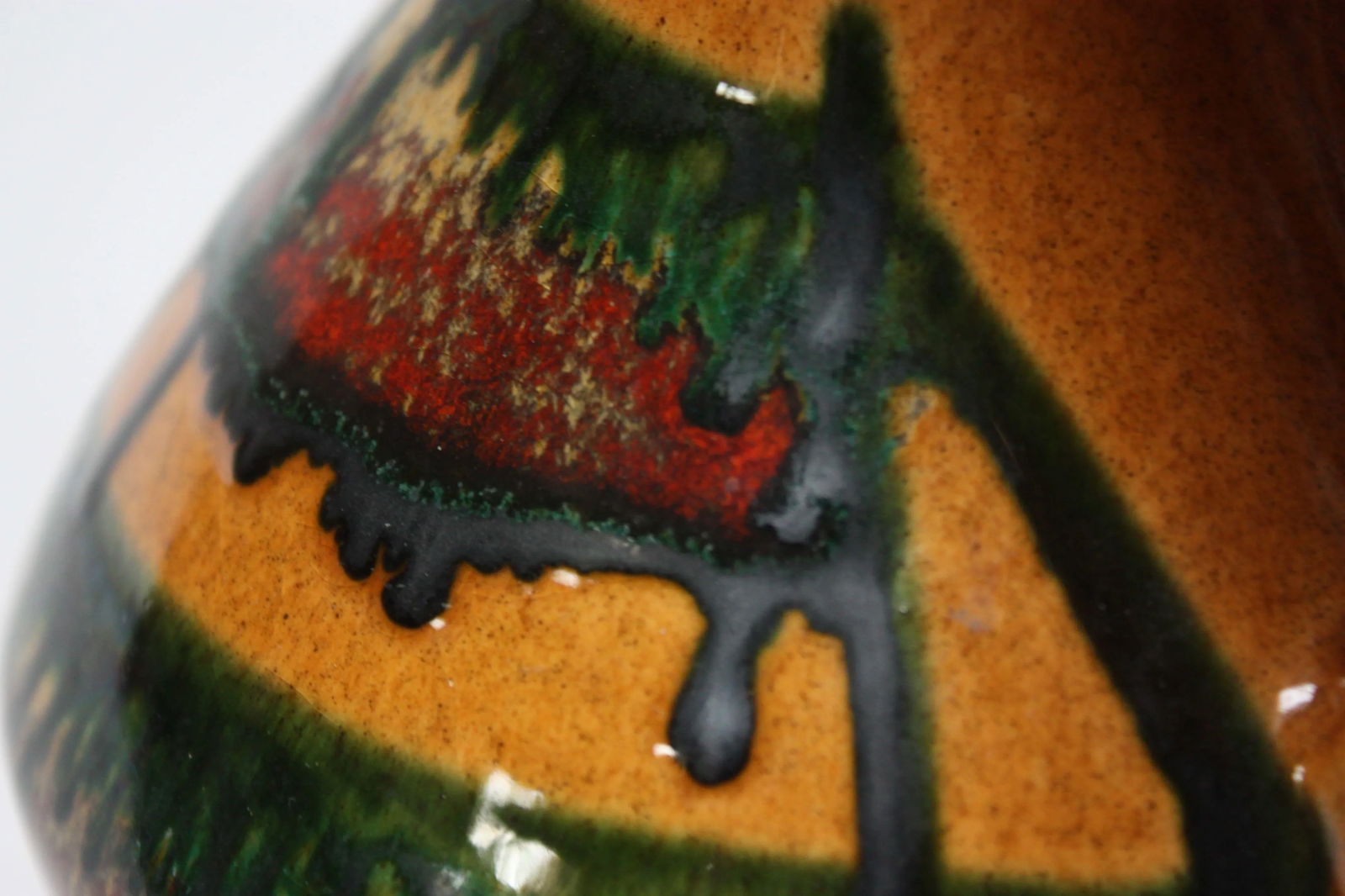 Mid-Century Israeli Studio Pottery Ochre Pitcher by Kernat - 9