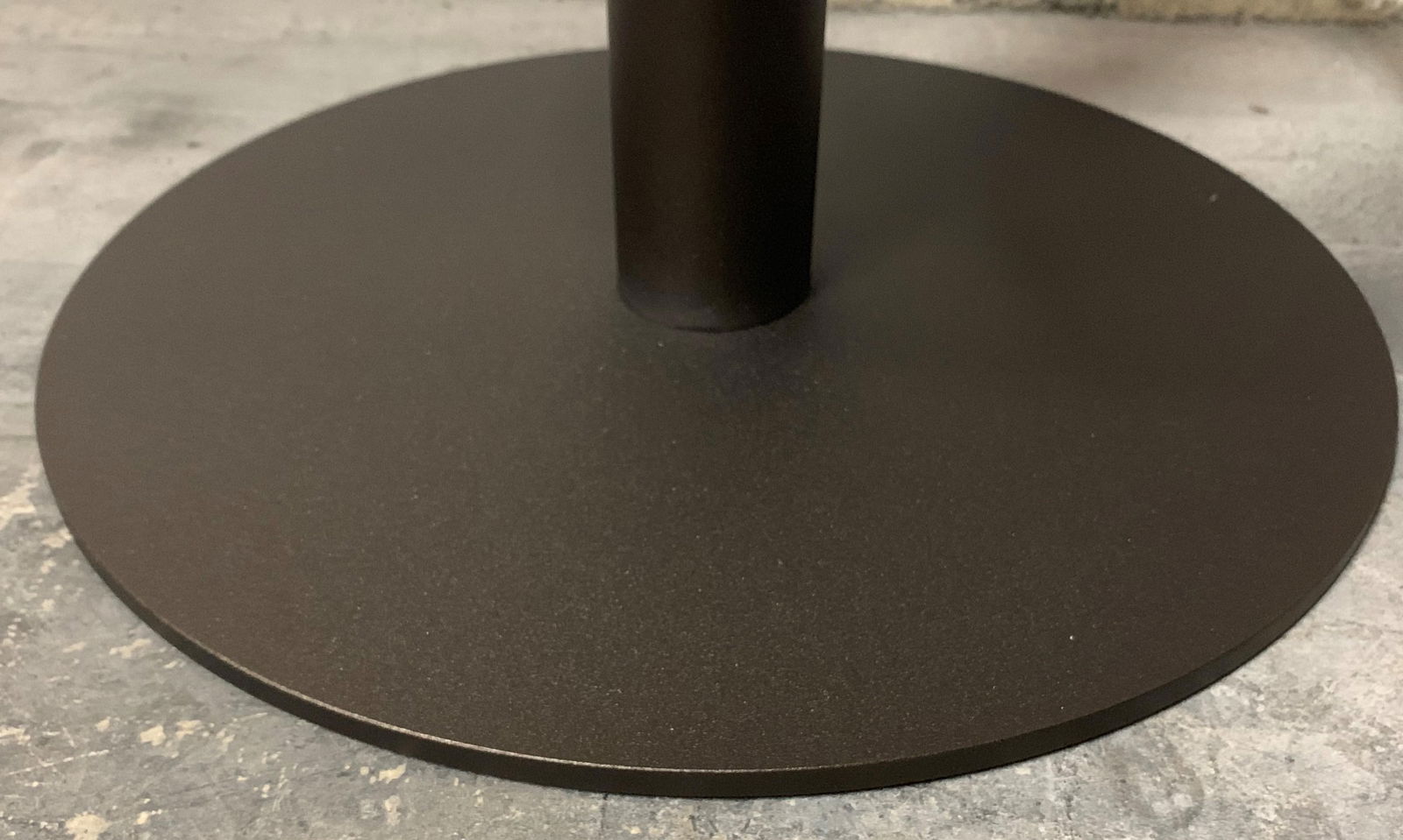 New Industrial Wrought Iron Shop Stool With Turquoise Wood Seat - 6