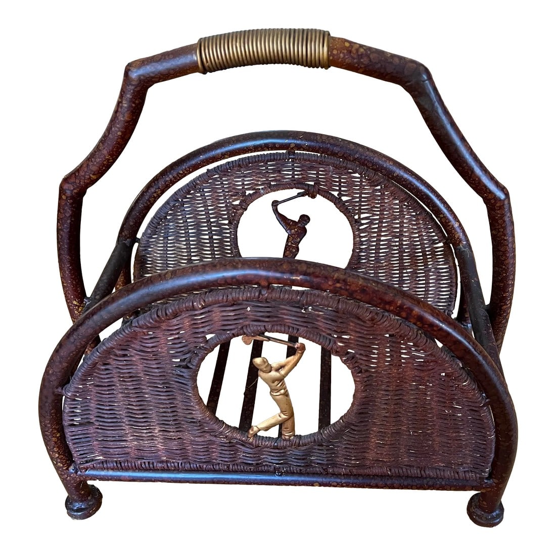 1970s Tortoiseshell Metal Golfers Magazine Rack: Up for consideration is a beautiful tortoiseshell magazine rack. This would look lovely in your home and is great find for the interior design enthusiast. Please check out my other listings! 
