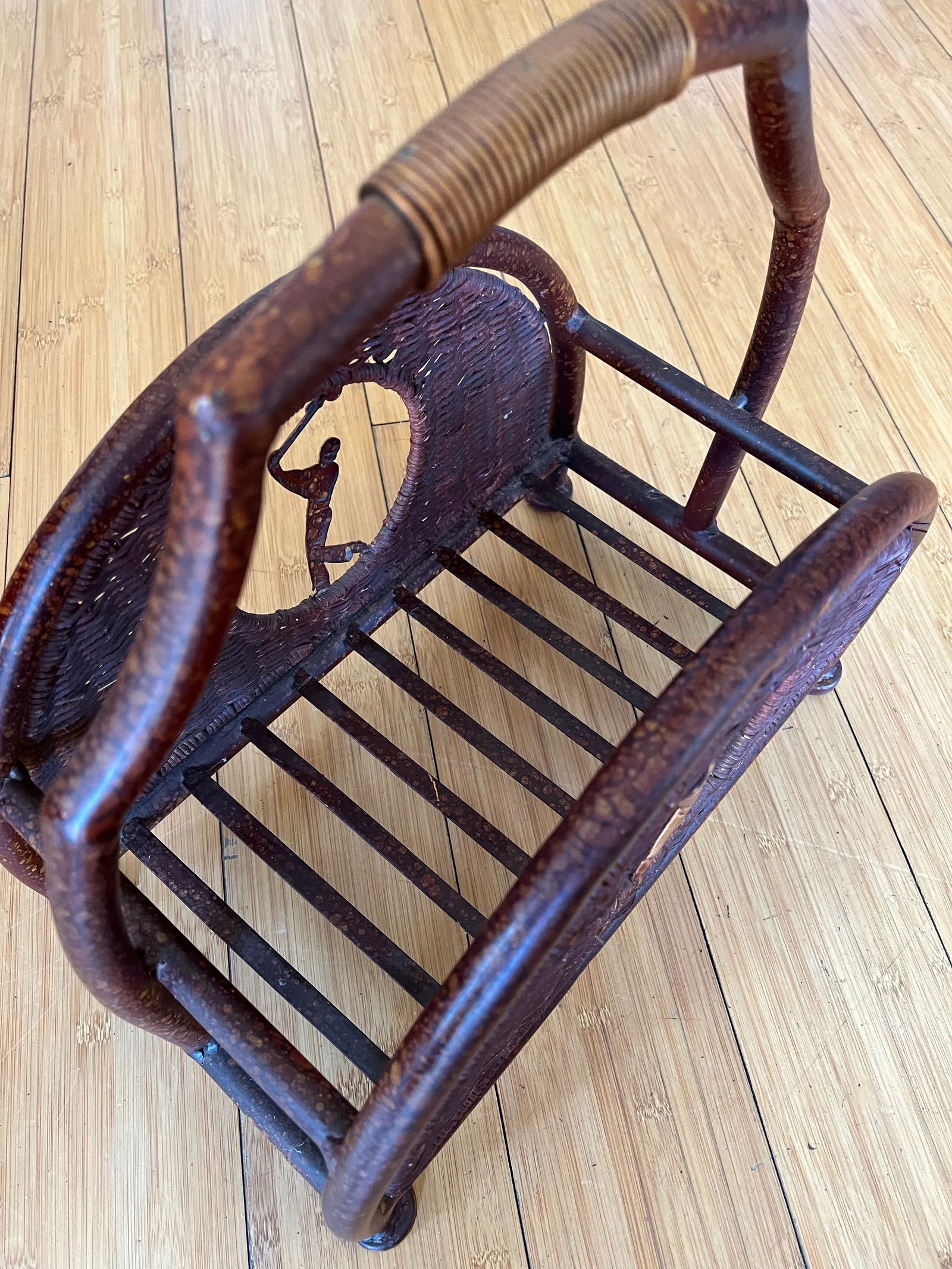 1970s Tortoiseshell Metal Golfers Magazine Rack - 2