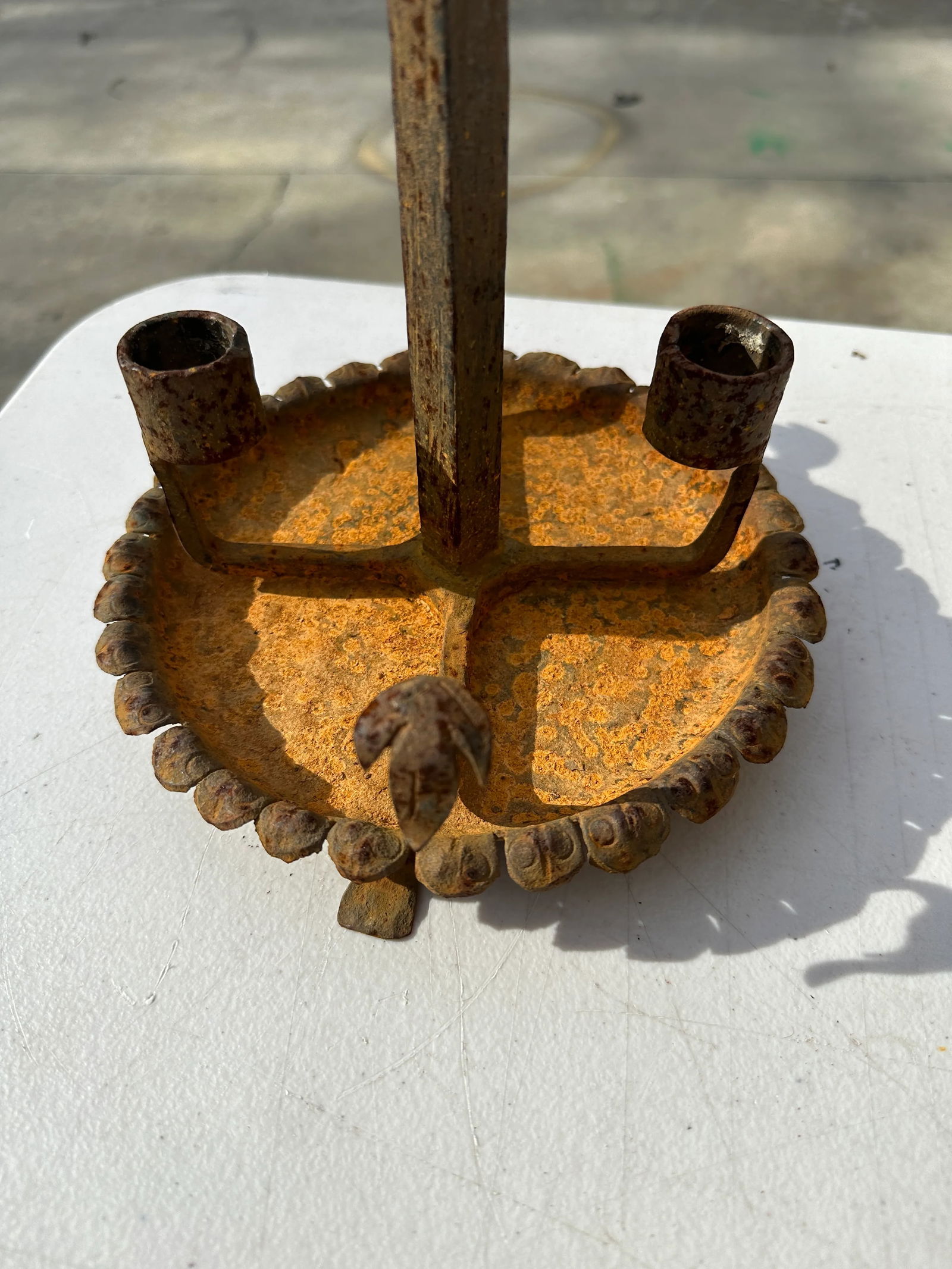 1970s Brutalist Handmade Candle Holder - 2