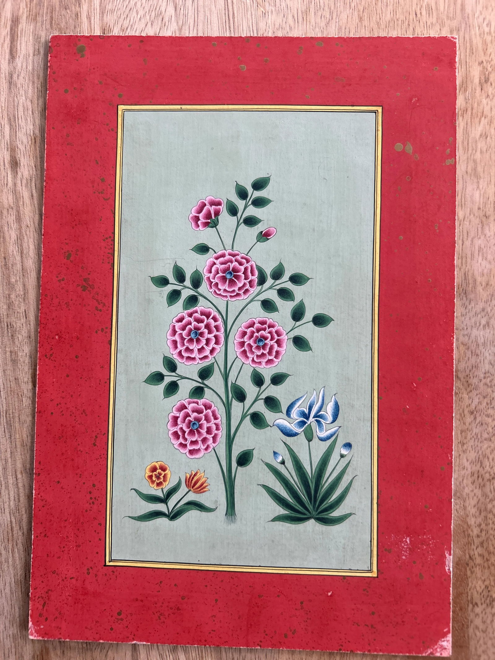 Vintage Indian Mughal Art Flower Painting - 4