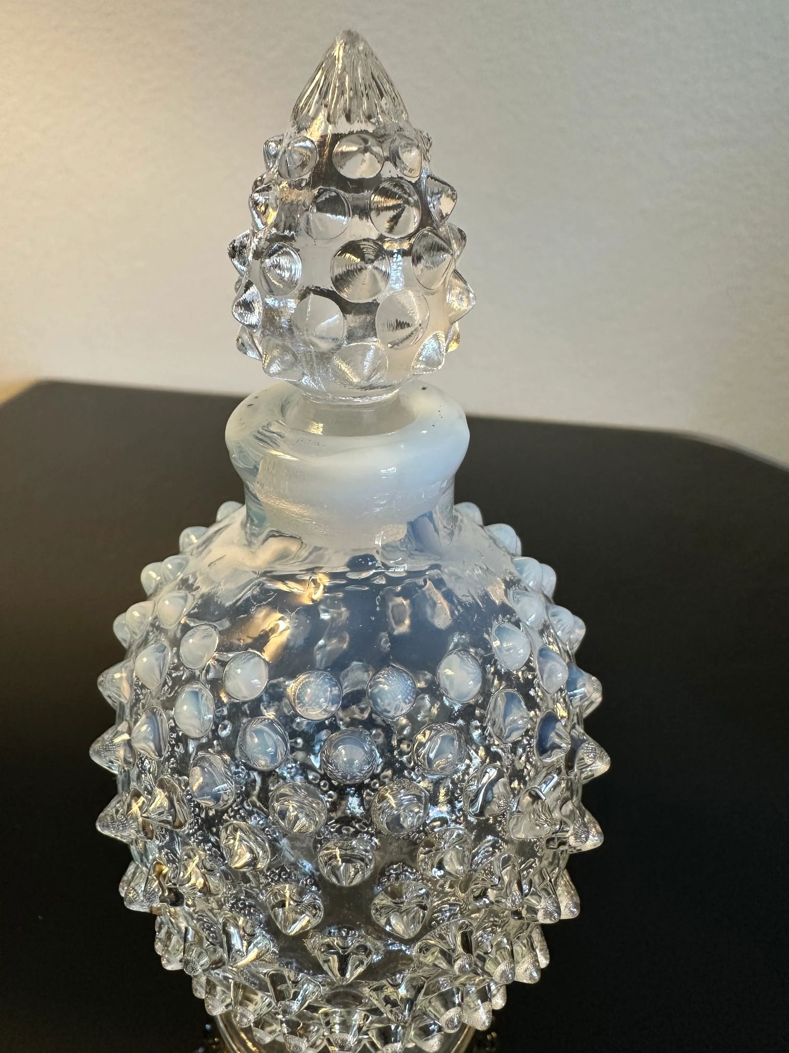 Fenton Perfume Bottle Hobnail Opalescent White - 3