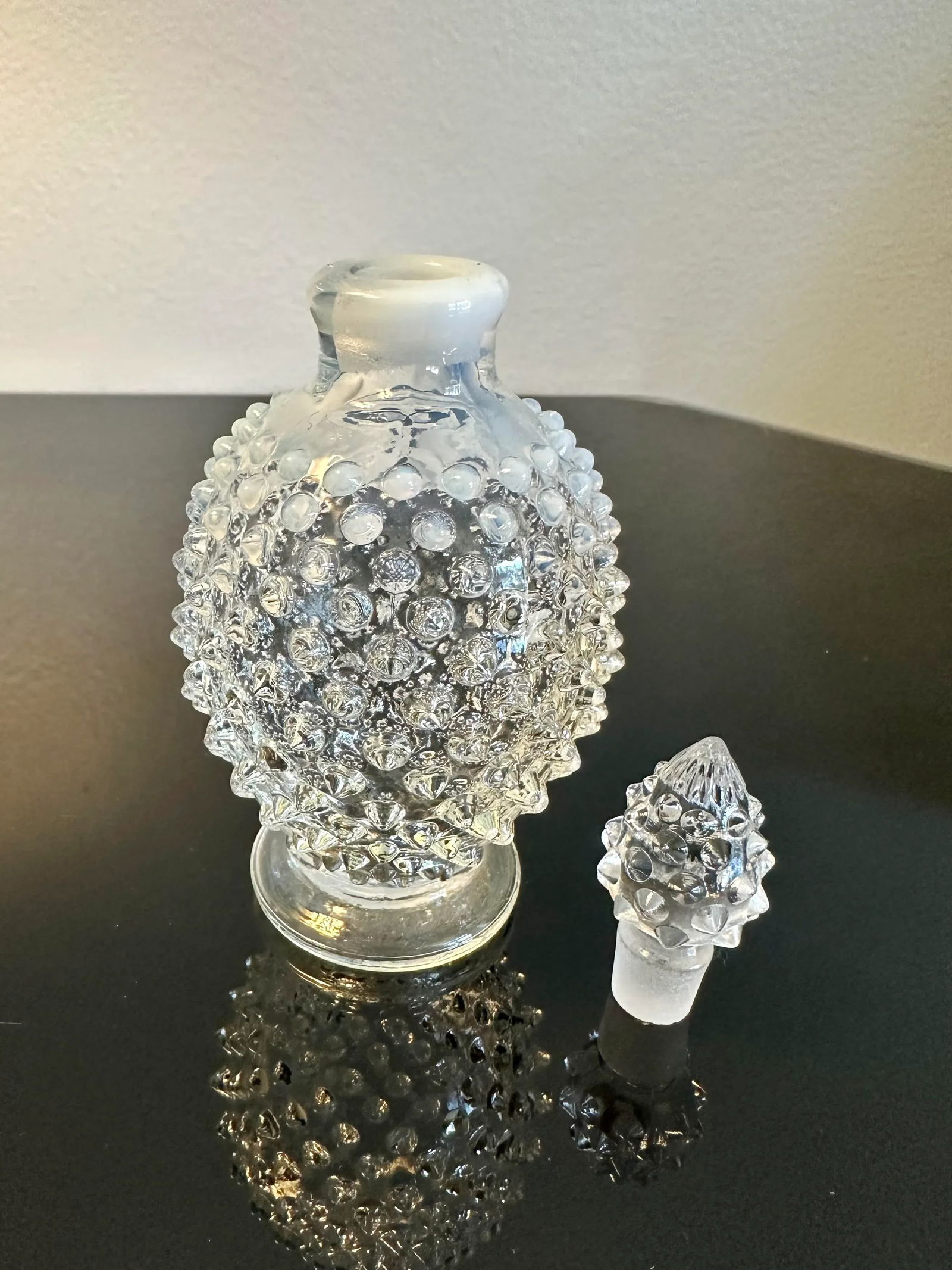 Fenton Perfume Bottle Hobnail Opalescent White - 4