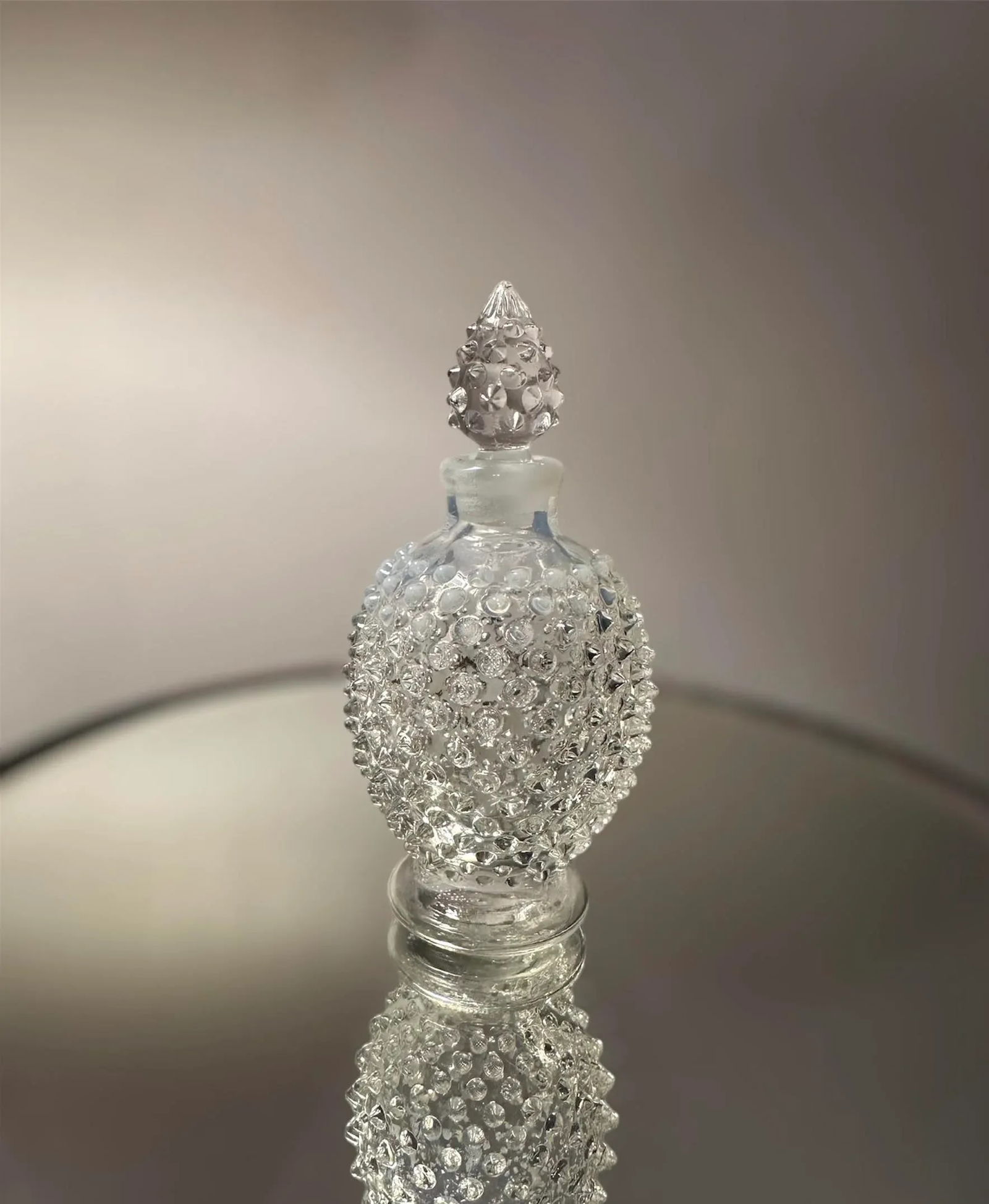 Fenton Perfume Bottle Hobnail Opalescent White - 6