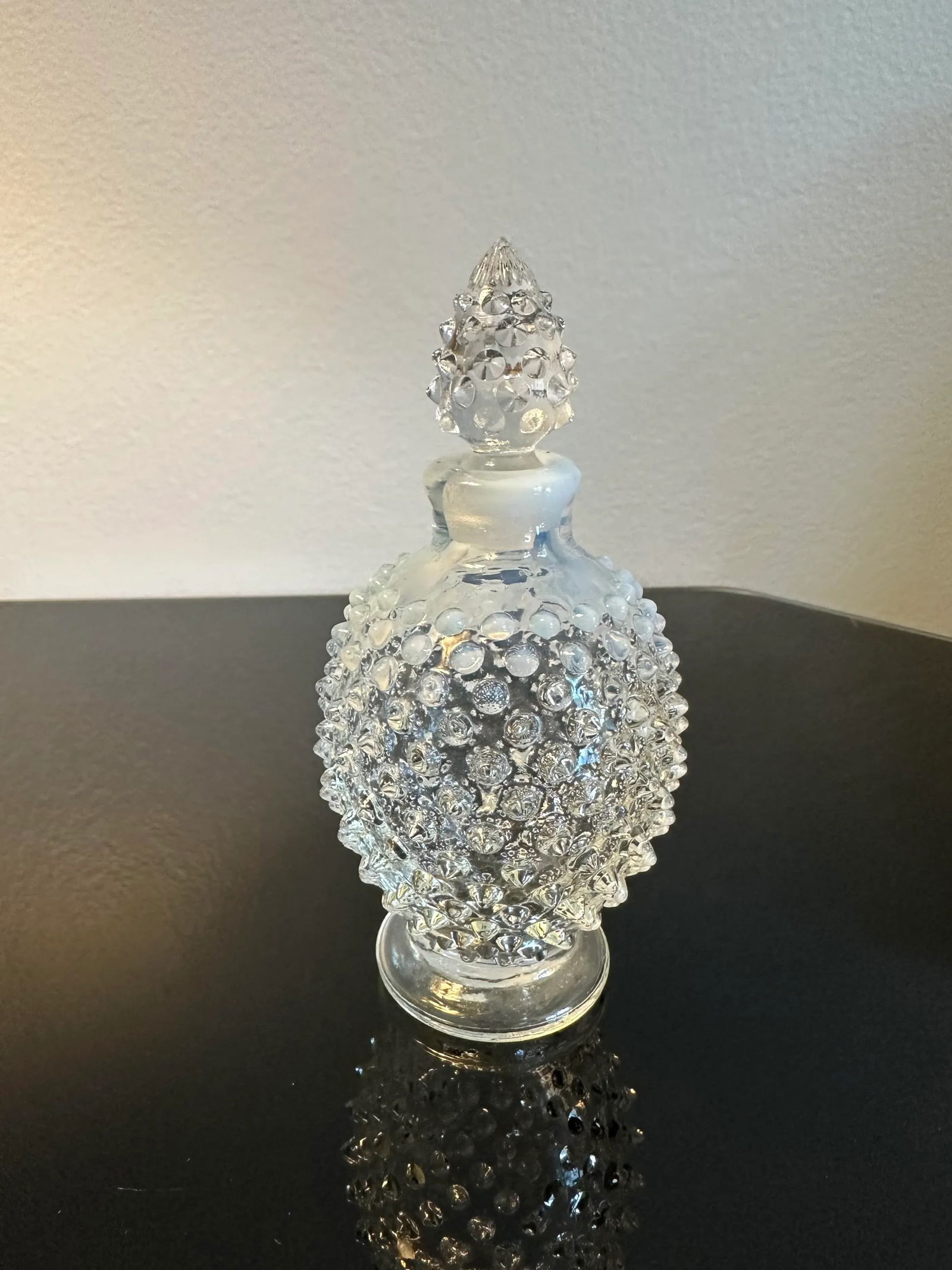 Fenton Perfume Bottle Hobnail Opalescent White - 8