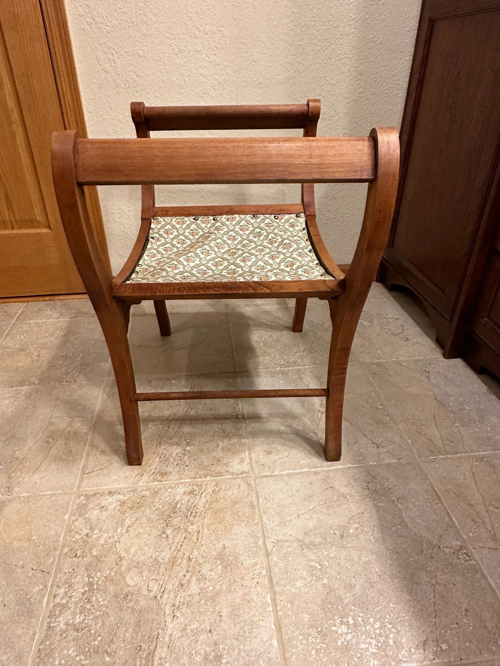 Antique Victorian Bustle Chair Maple - 8