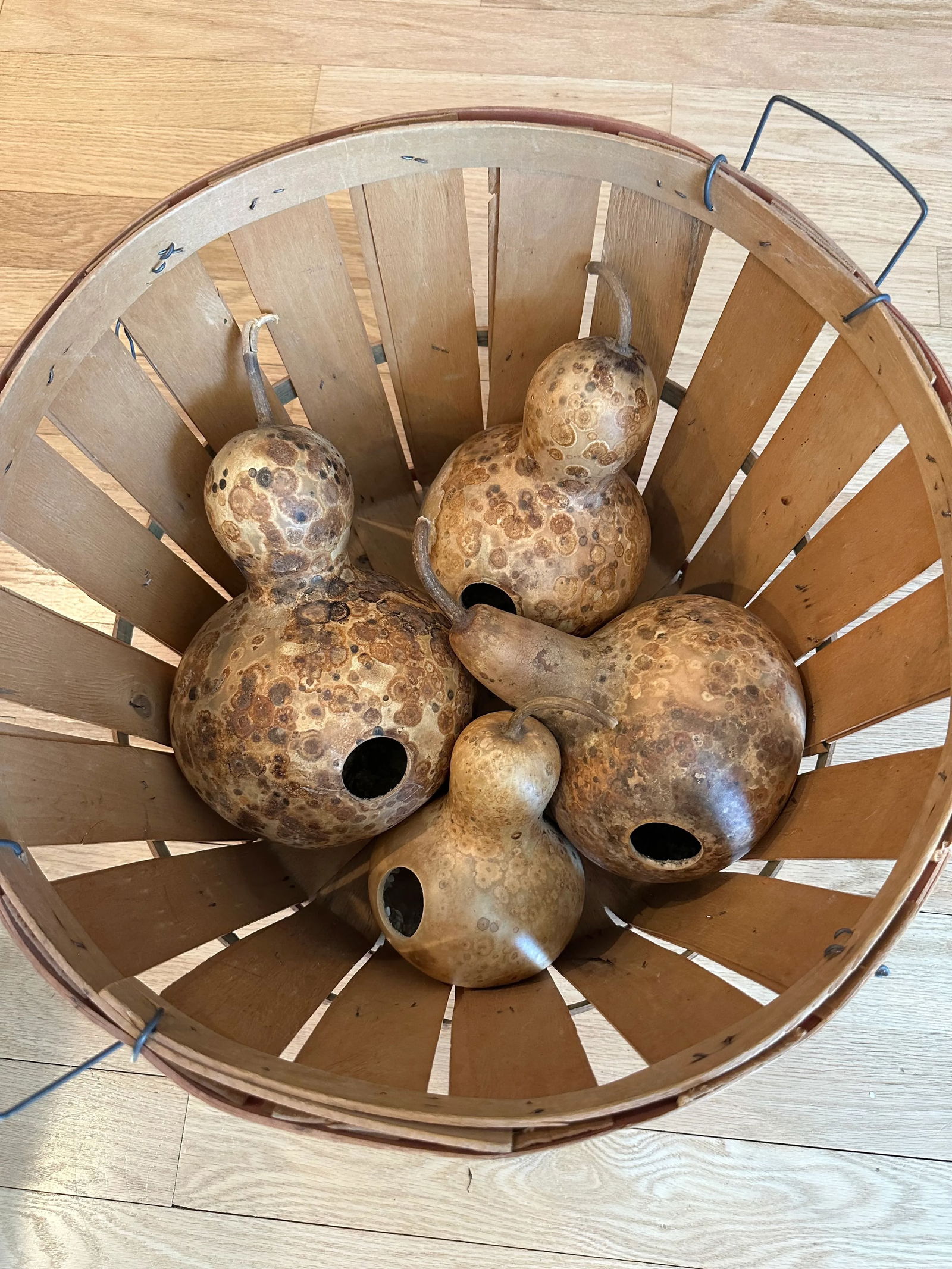 1990s Vintage Wood Bushel Basket - 5