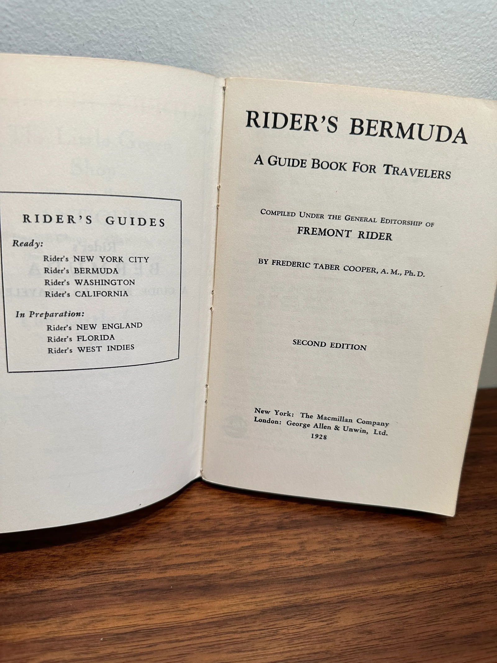 1928 Rider's Bermuda Travel Guide Book Second Edition Paperback - 3