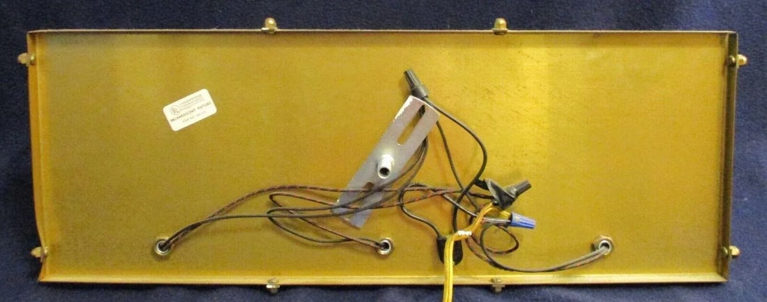 Vintage Brass Three Light Cage Floral Medallion Entryway Wall Light Fixture - 11