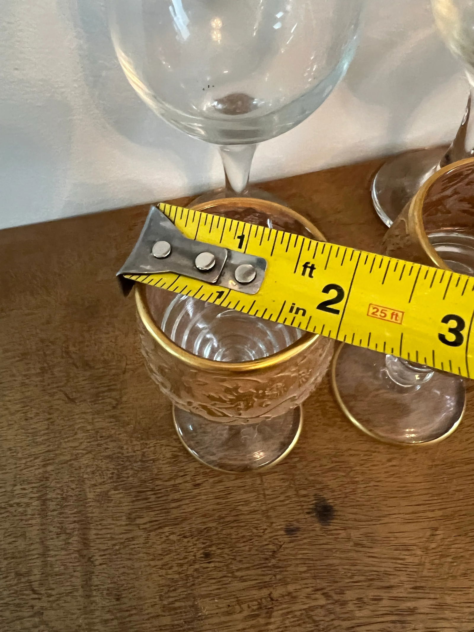 1970s Collection of Glasses With Brass Details - Set of 8 - 2