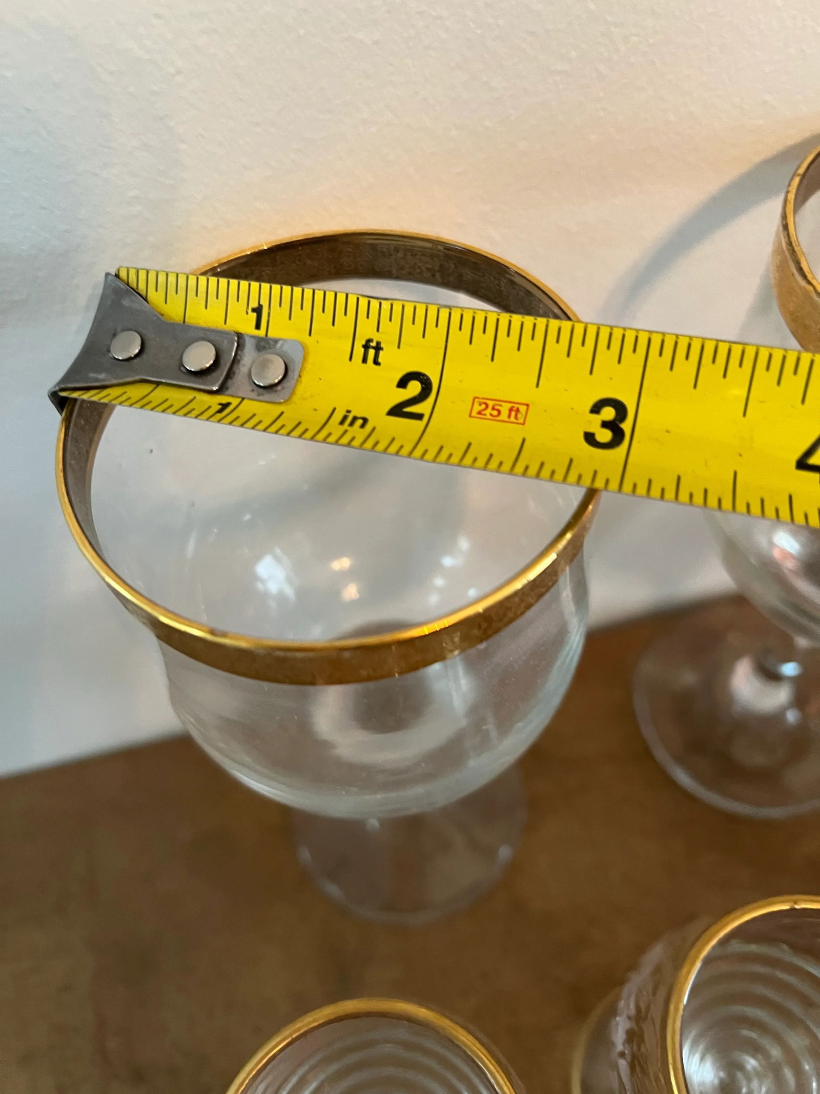 1970s Collection of Glasses With Brass Details - Set of 8 - 4