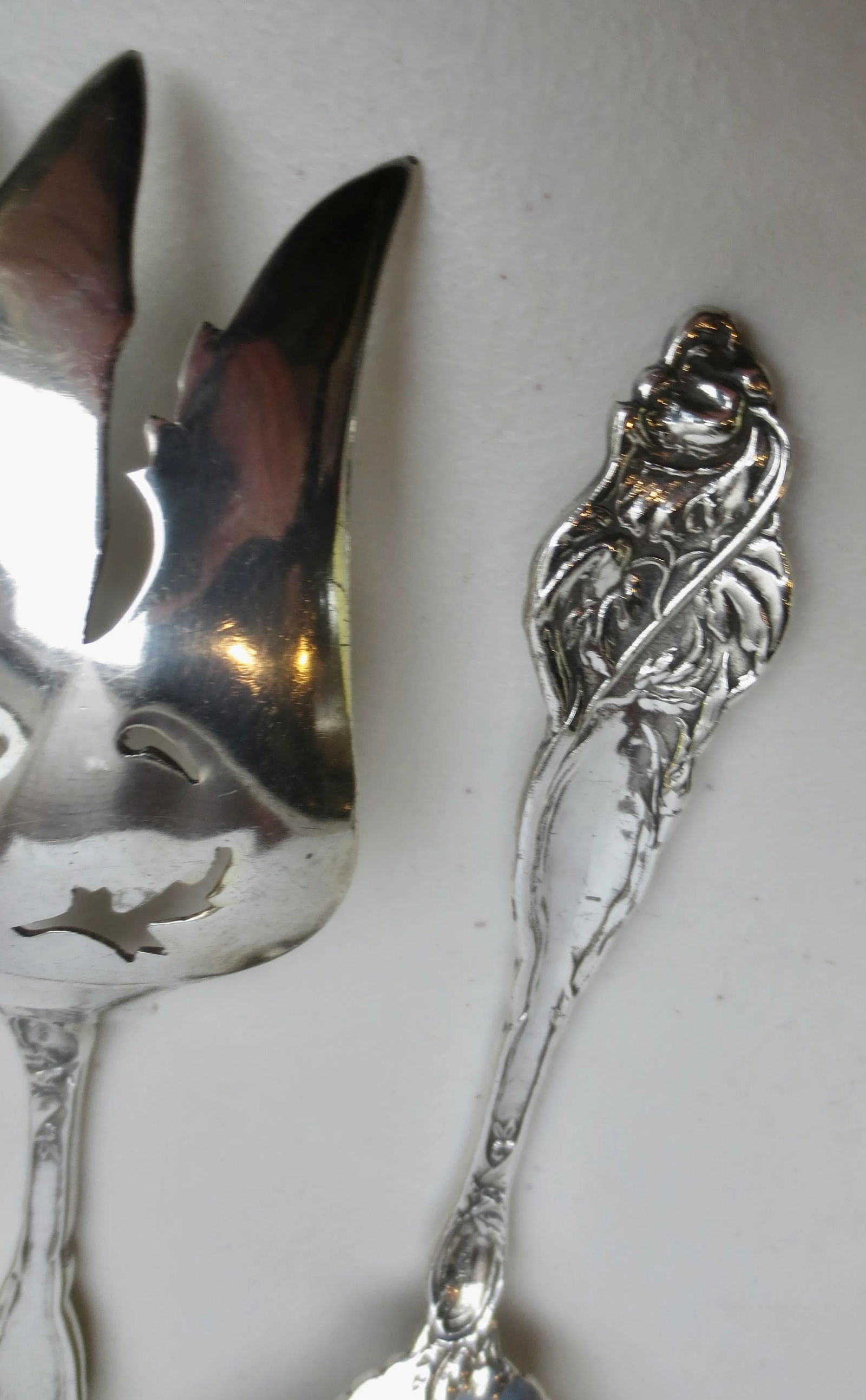 Vintage Sterling Silver Art Nouveau Serving Set -A Pair of 2 - 5