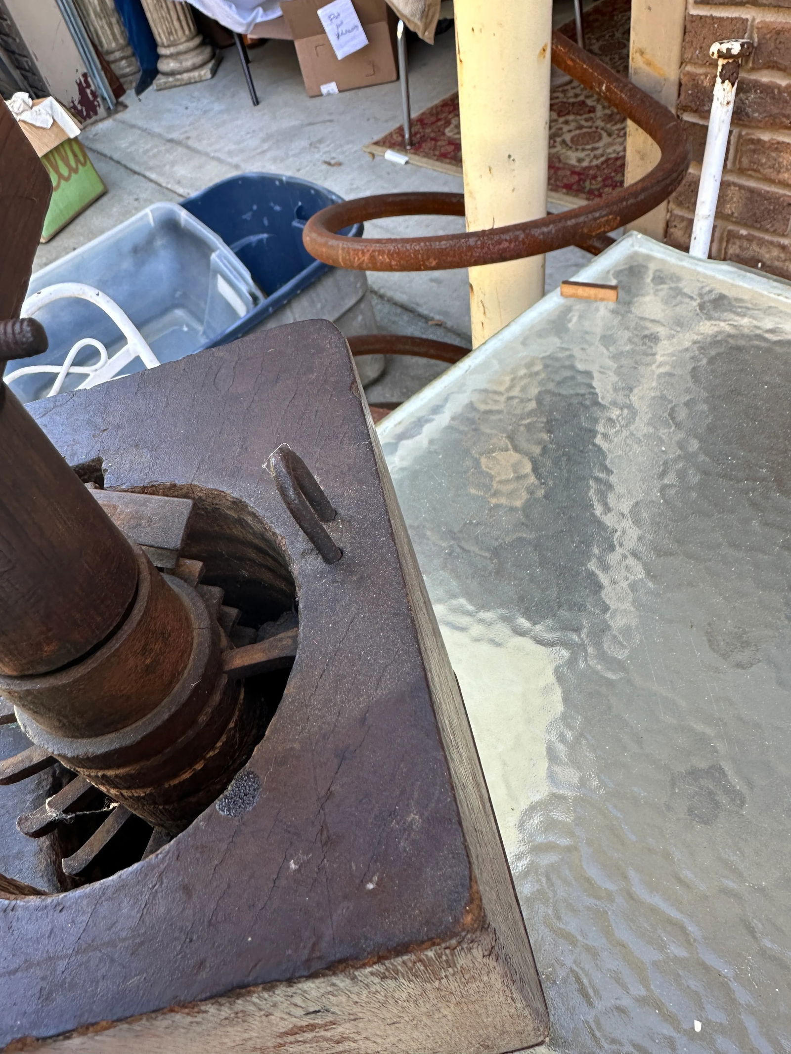 1970s Wooden Shelf Grinder Box - 11