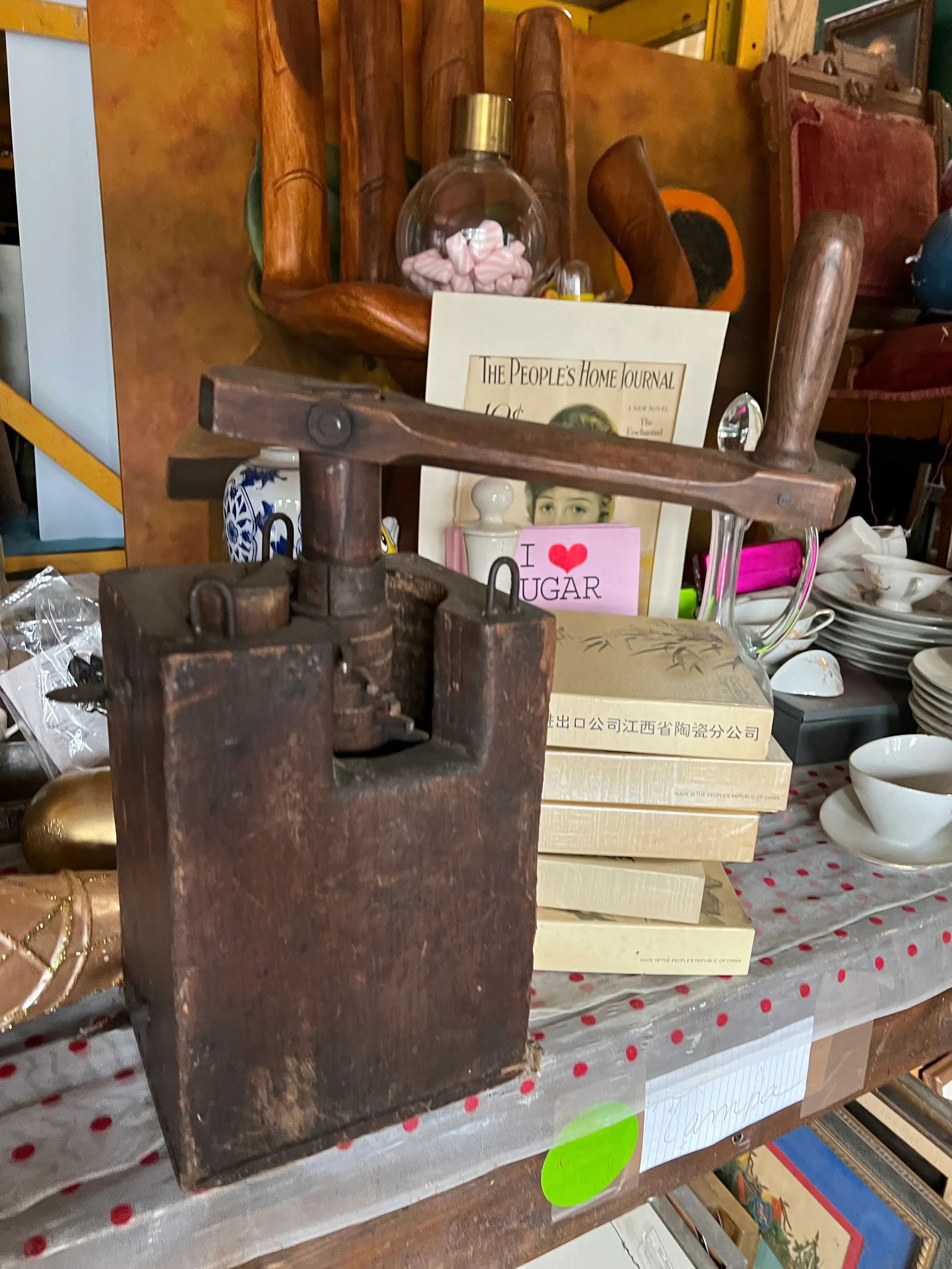 1970s Wooden Shelf Grinder Box - 2