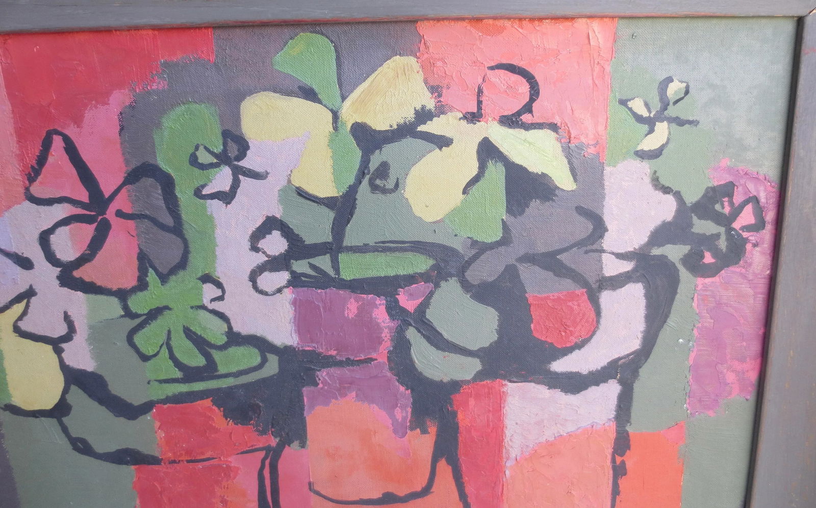 French Indo-Chine Artist Nye Phai Abstract Still Life Painting 1952 - 6