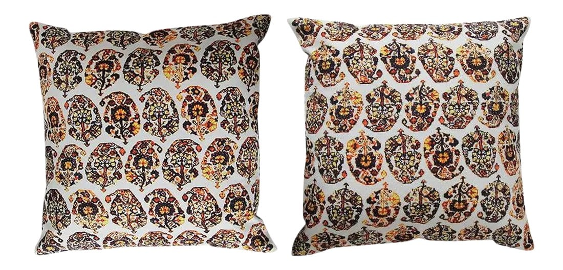 1990s Vintage Decorative Persian Accent Pillows- A Pair (1 of 7)