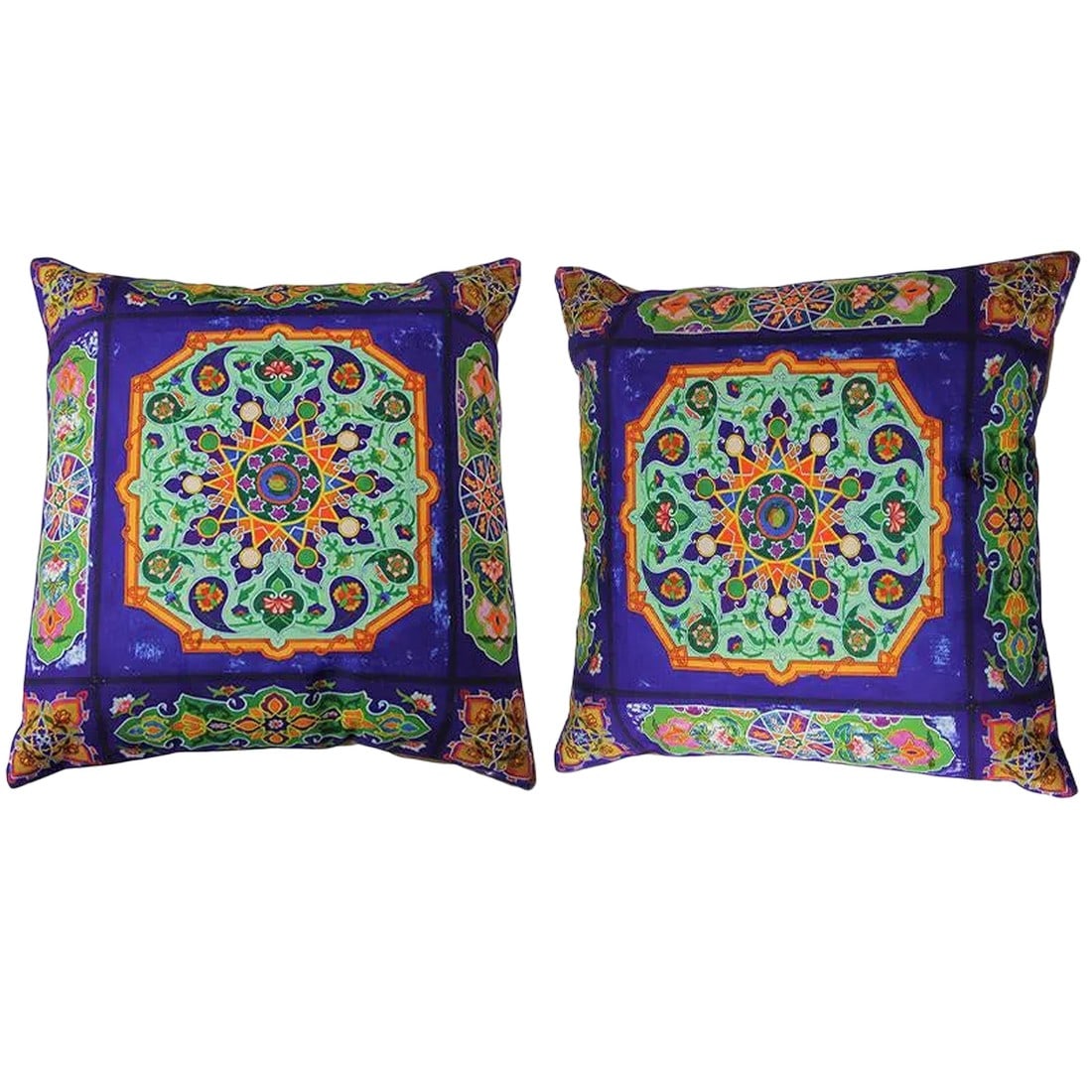 Pair of Traditional Persian Decorative Accent Pillows - 14Êºw × 14Êºh (1 of 7)