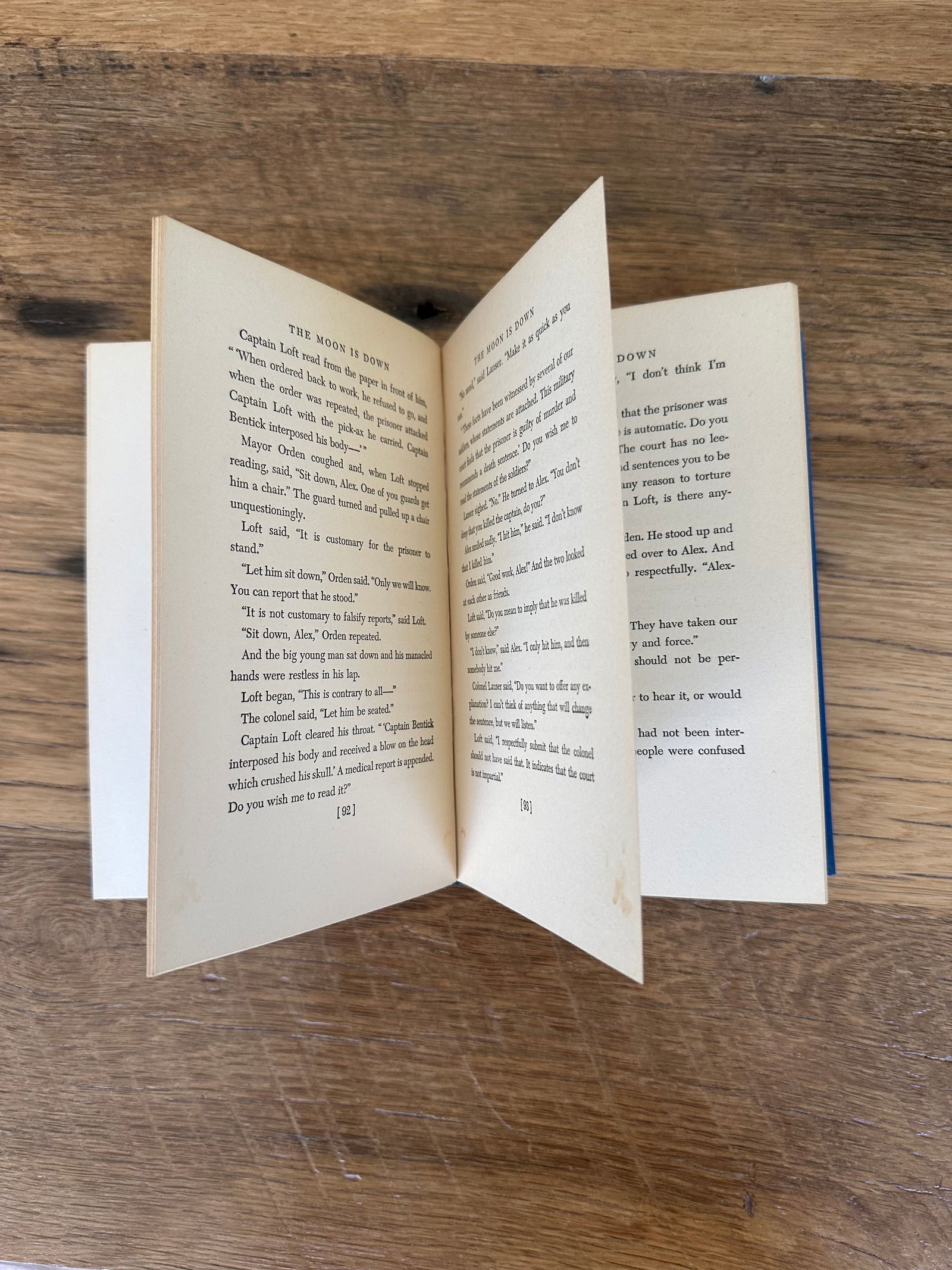 Vintage 1942 First Edition John Steinbeck the Moon Is Down Hardcover Book - 2