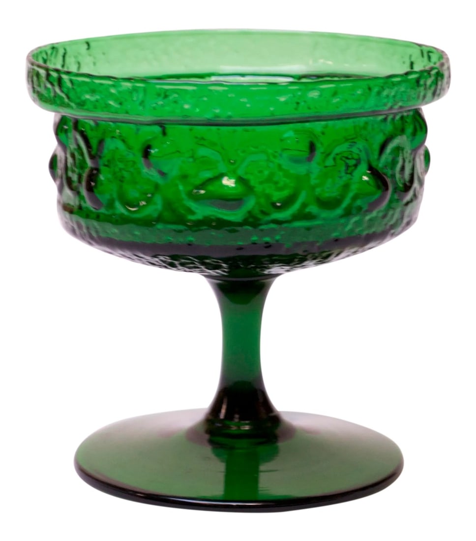 Stelvia Emerald Blown-Glass Stemmed Dish Designed by Wayne Husted (1 of 10)