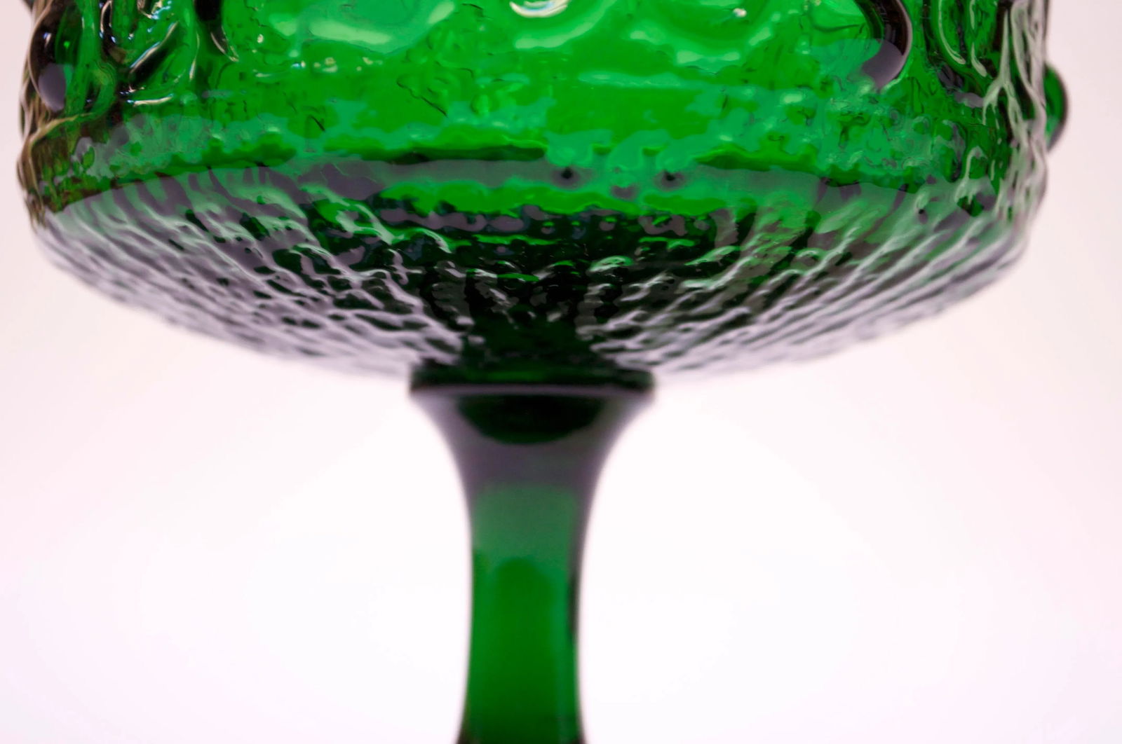 Stelvia Emerald Blown-Glass Stemmed Dish Designed by Wayne Husted - 5