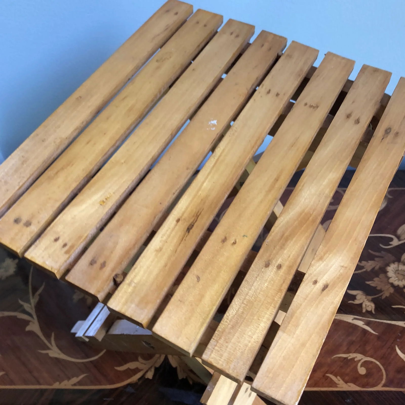 1970s Vintage Wood Compactable Stool - 4