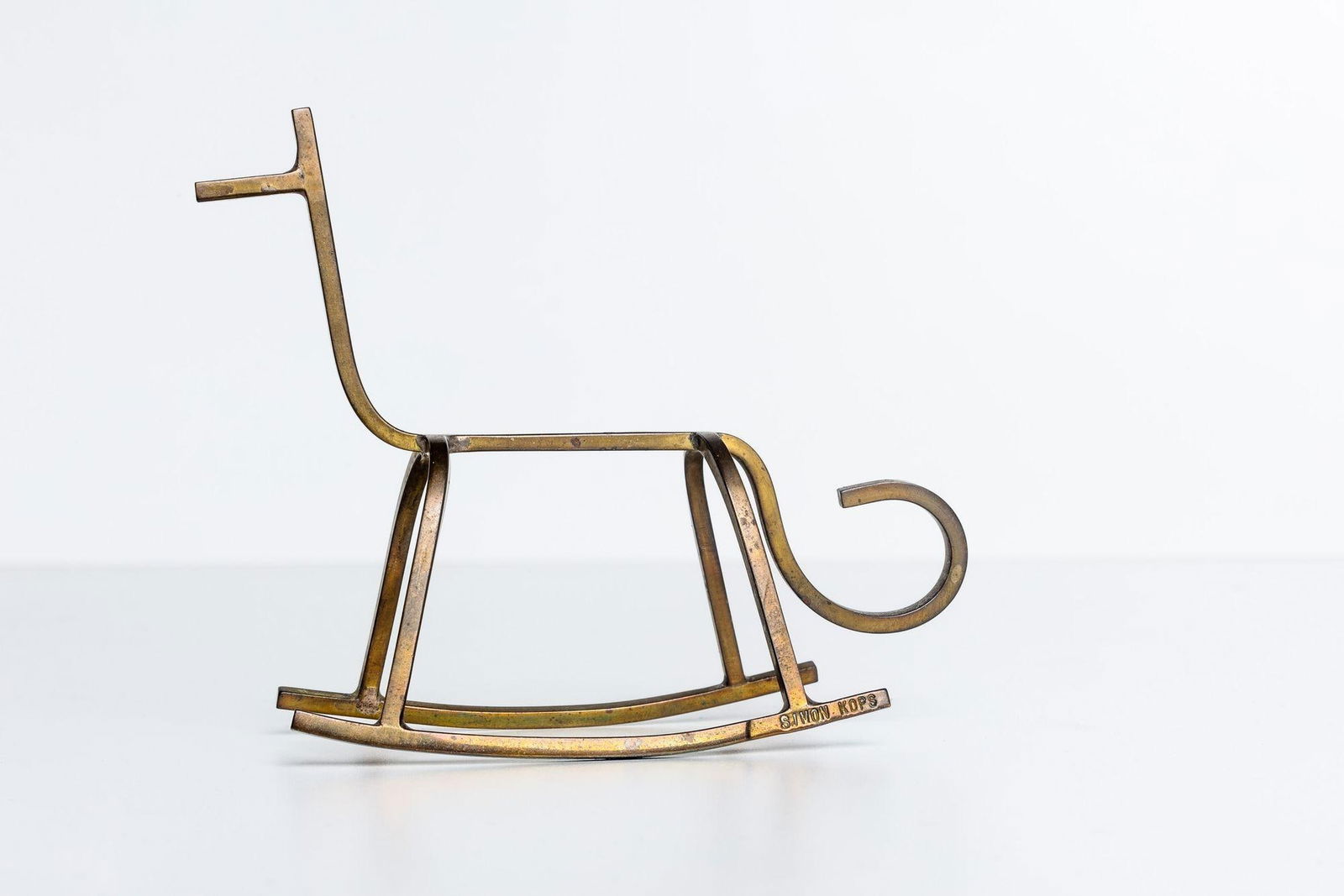 1950s Simon Kops Set of Brass Minimalist Animal Sculptures - 8