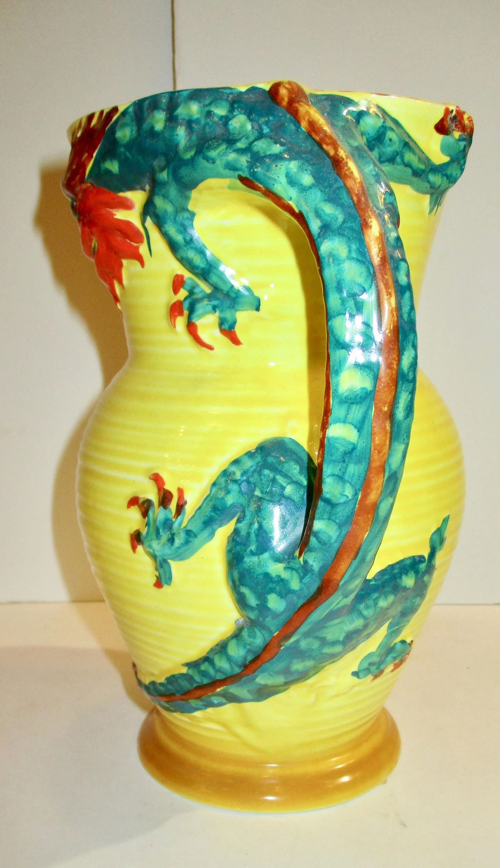 1930s Vintage Burleigh Ware English Yellow Pitcher - 2