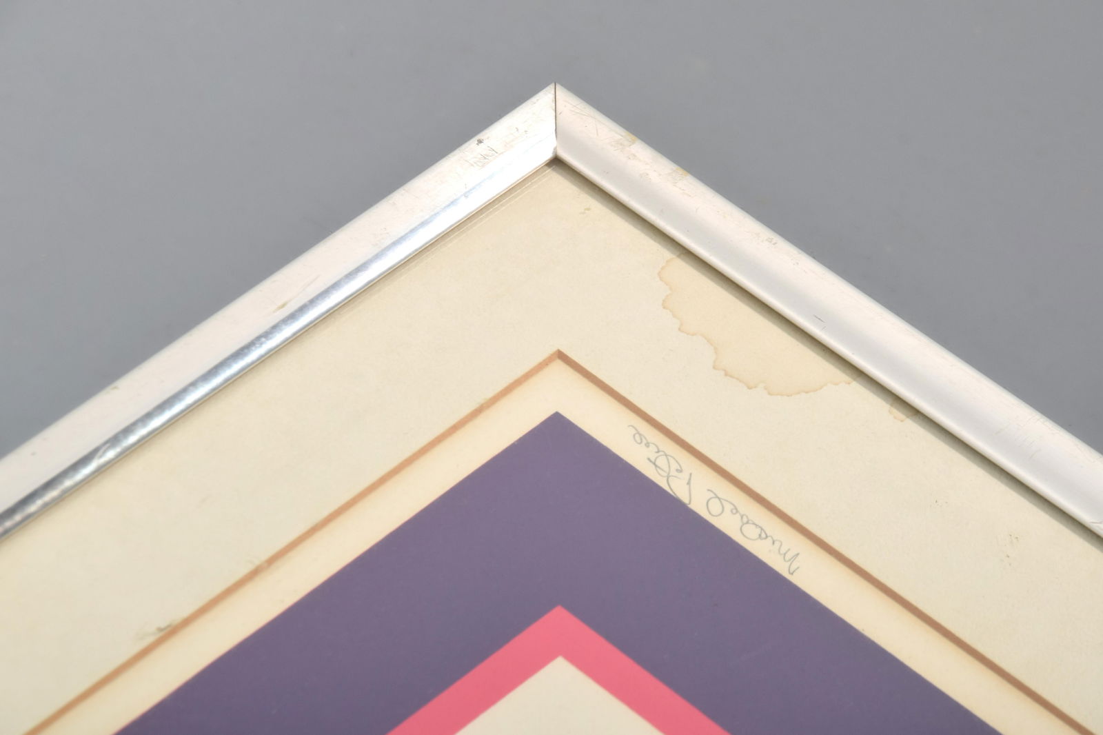 1970s Contemporary Original Signed "Argale" Op Art Geometric Framed Print by Michael Petree - 8