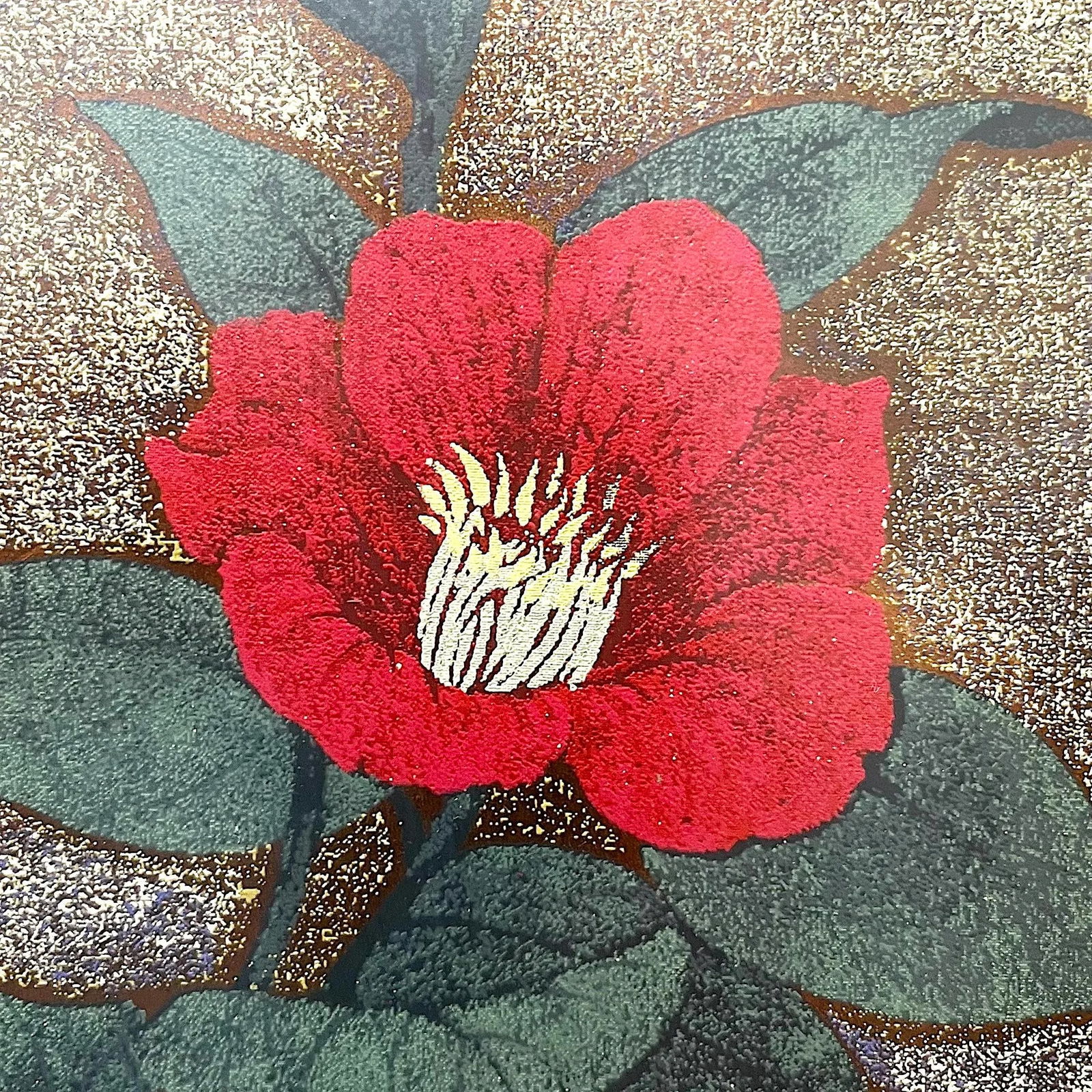 Camellia No. 6 Japanese Silkscreen 1990 by Kazutoshi Sugiura - 5