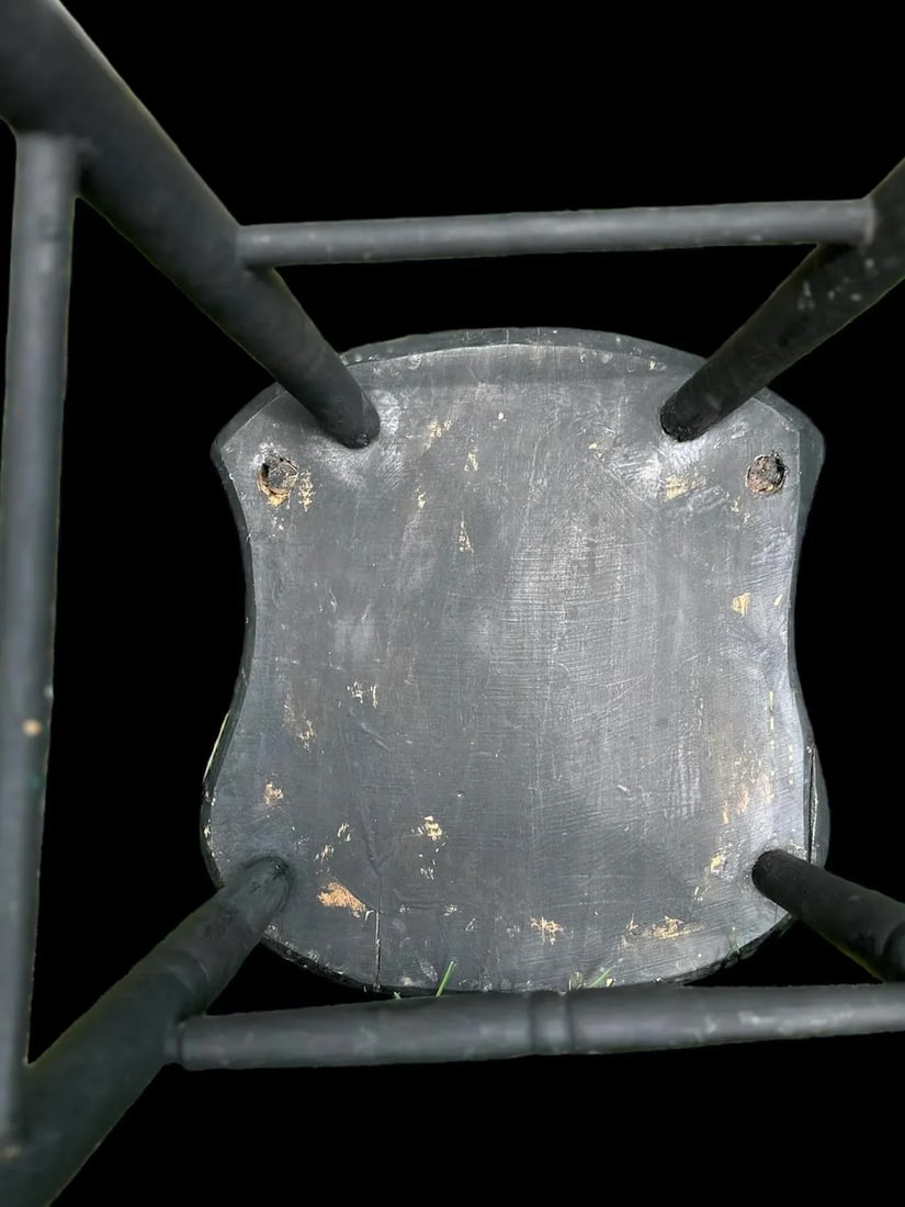 Antique Primitive Black Farmhouse Chair - 10