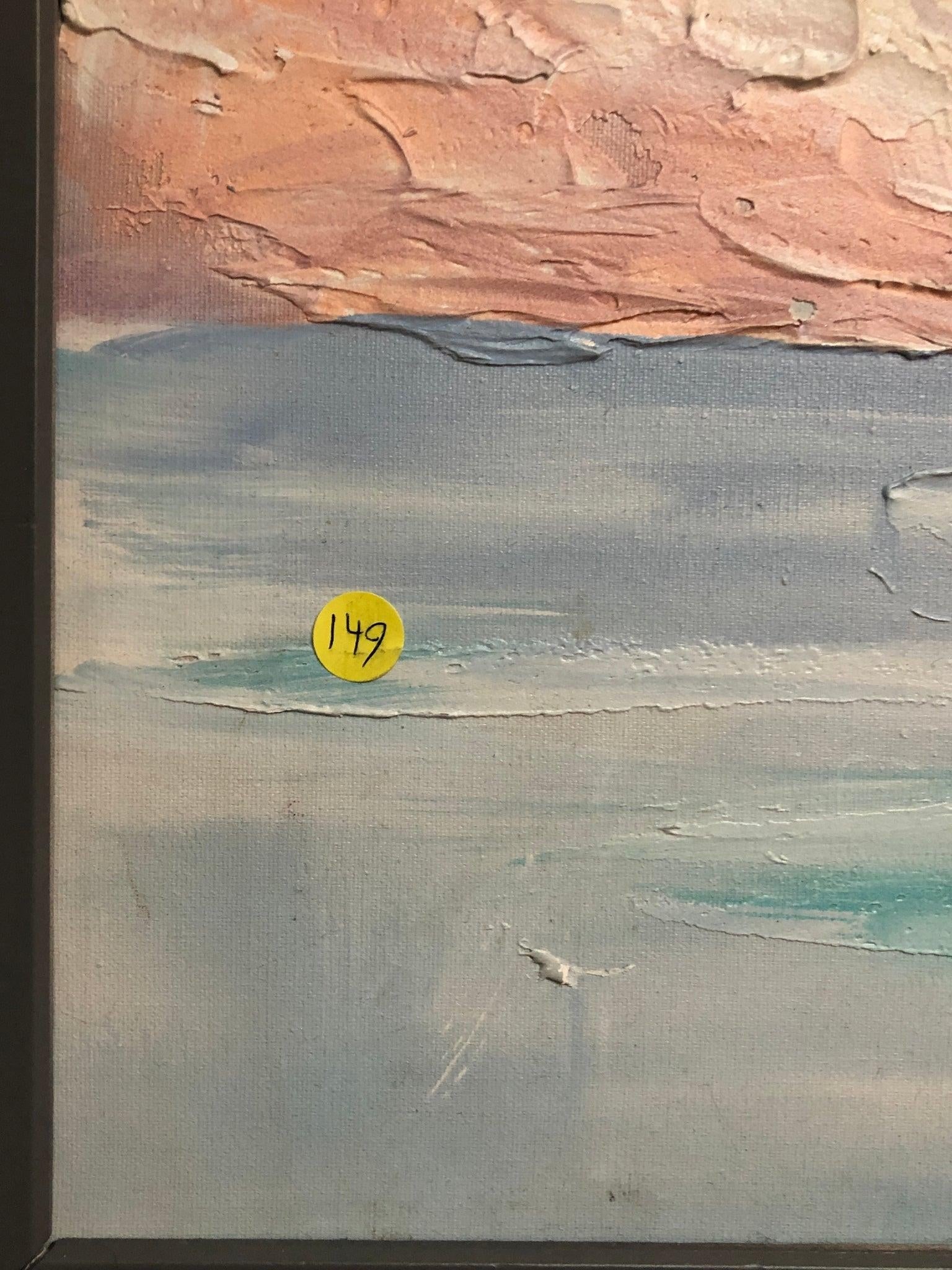 Large Pastel Oil on Canvas Painting Signed on the Bottom - 3