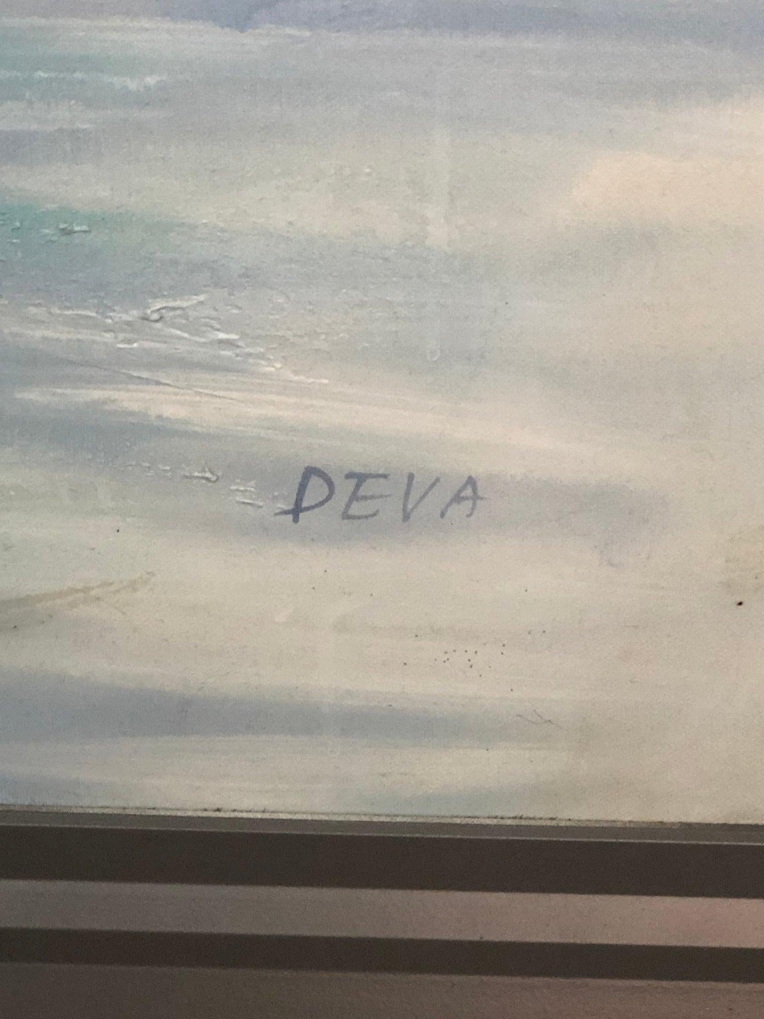 Large Pastel Oil on Canvas Painting Signed on the Bottom - 4