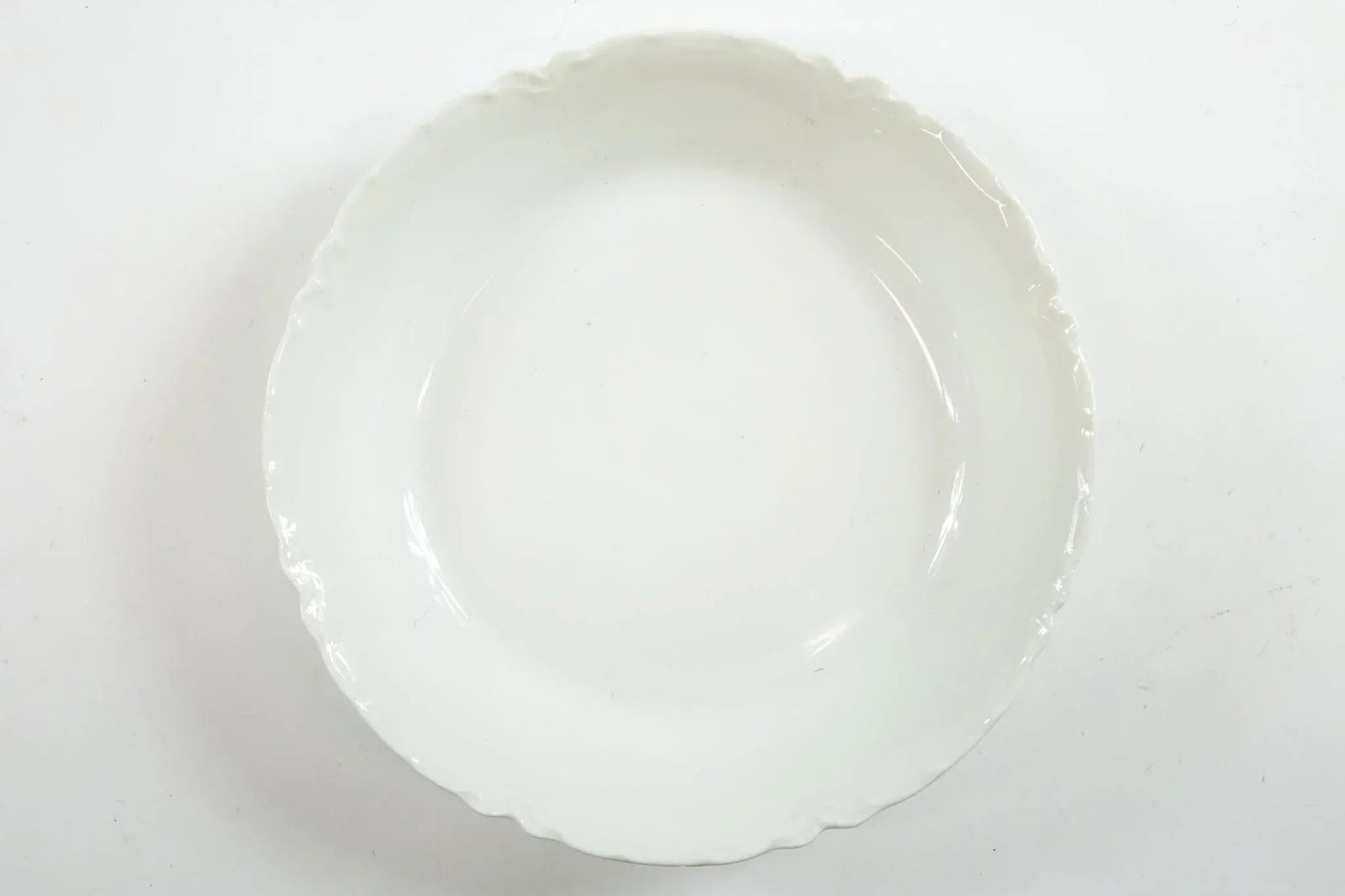 19th Century Haviland France Ranson White Dinner Plates- Set of 3 - 3