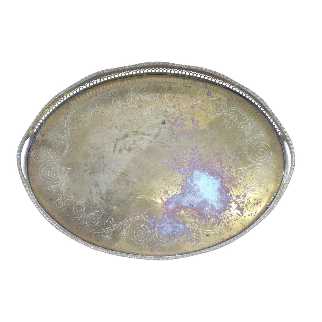 Early 20th Century Antique Brass Tray (1 of 4)