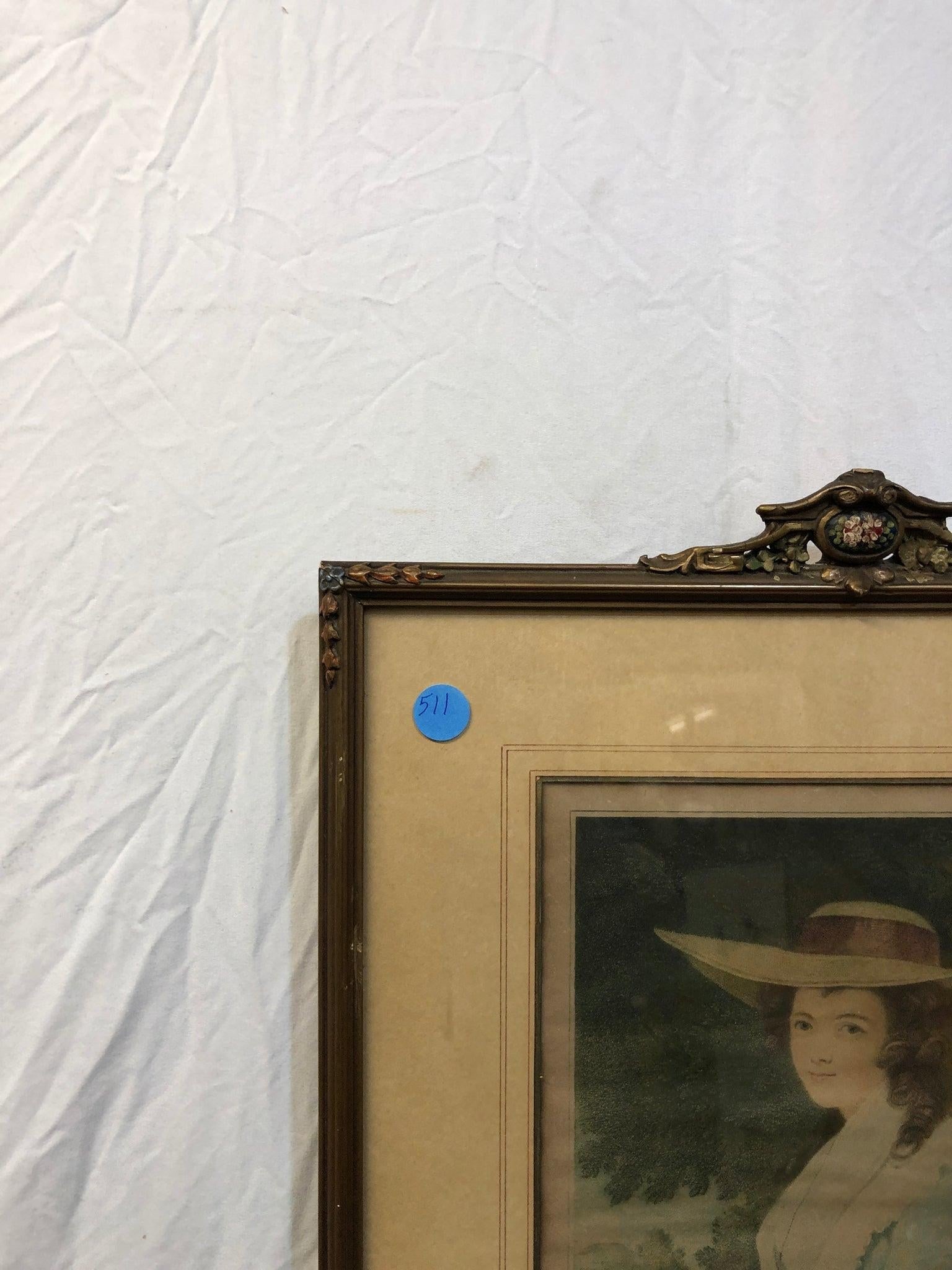 Elegance in the Countryside - Antique Portrait, Print of an Original by Sir Joshua Reynolds - 4