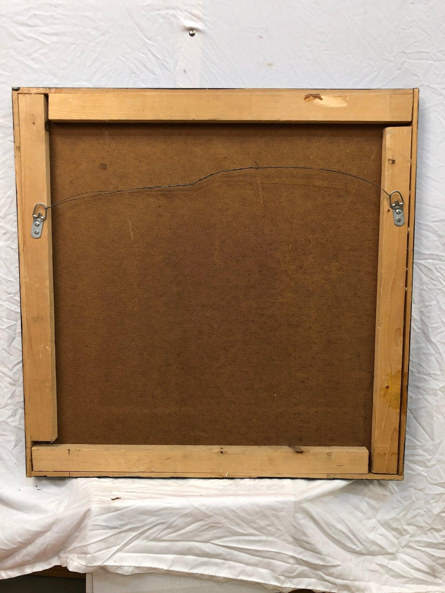 Late 20th Century Multimedia Glass Collage Signed on the Bottom - 2