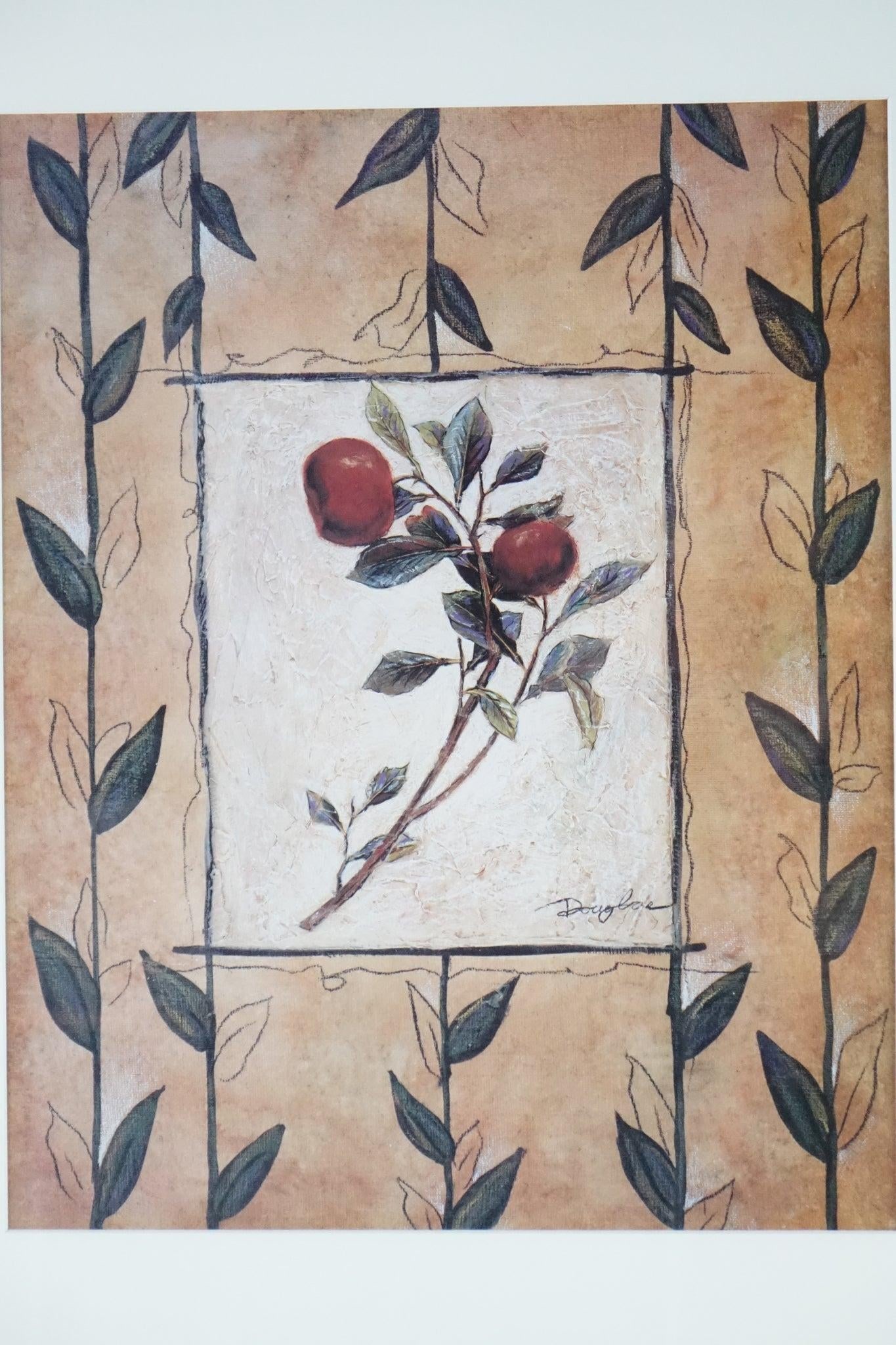 The Patterned Garden 2 - Print of Original Oil Pencil on Board Signed - 4