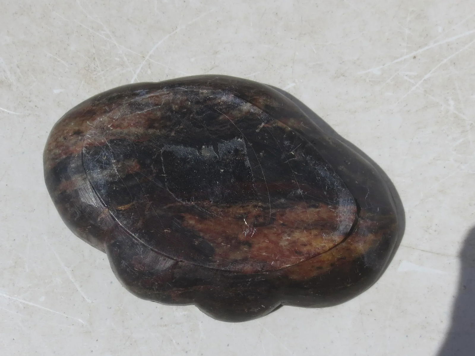 Vintage 60s' Chinese Soapstone Ashtray - 2