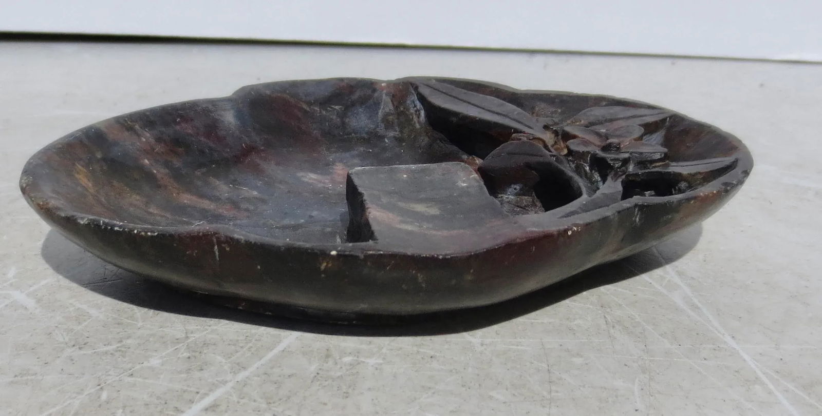 Vintage 60s' Chinese Soapstone Ashtray - 3