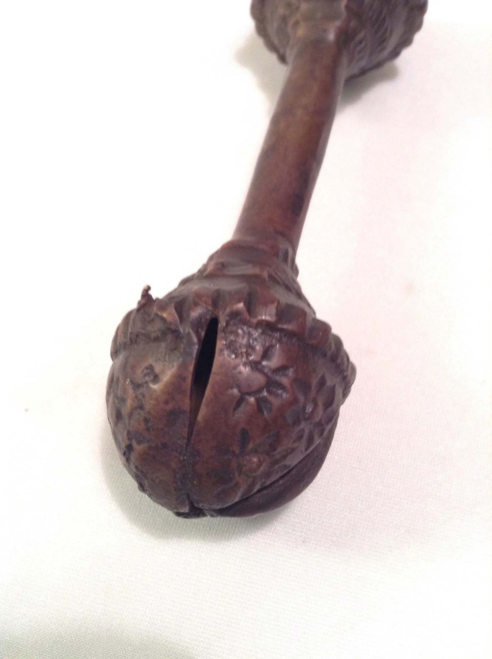 Vintage Brass Bell Rattle - 9