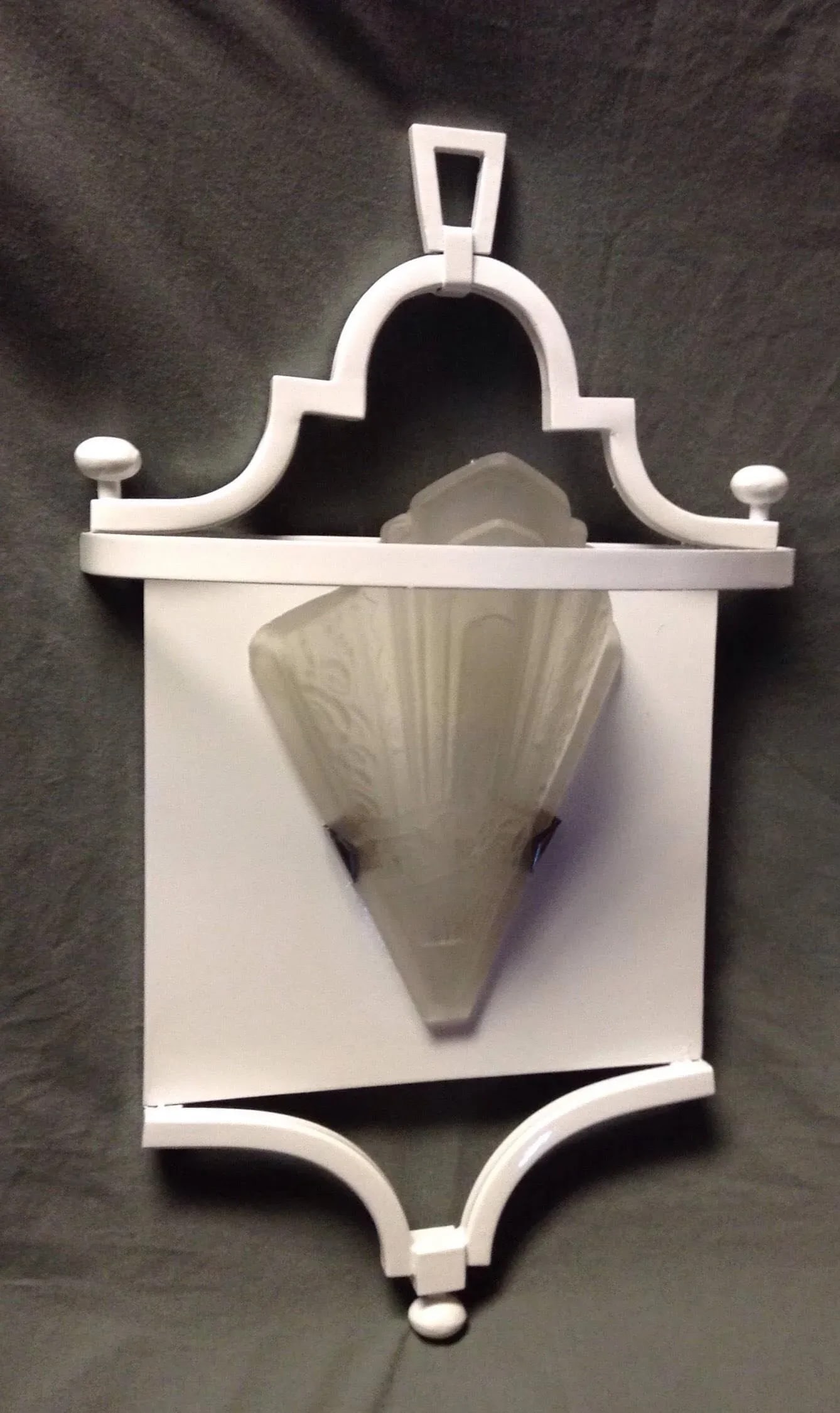 Vintage Fine Art Lamps Portobello Road Collection White Sconces Wall Mounts 70s - a Pair - 5