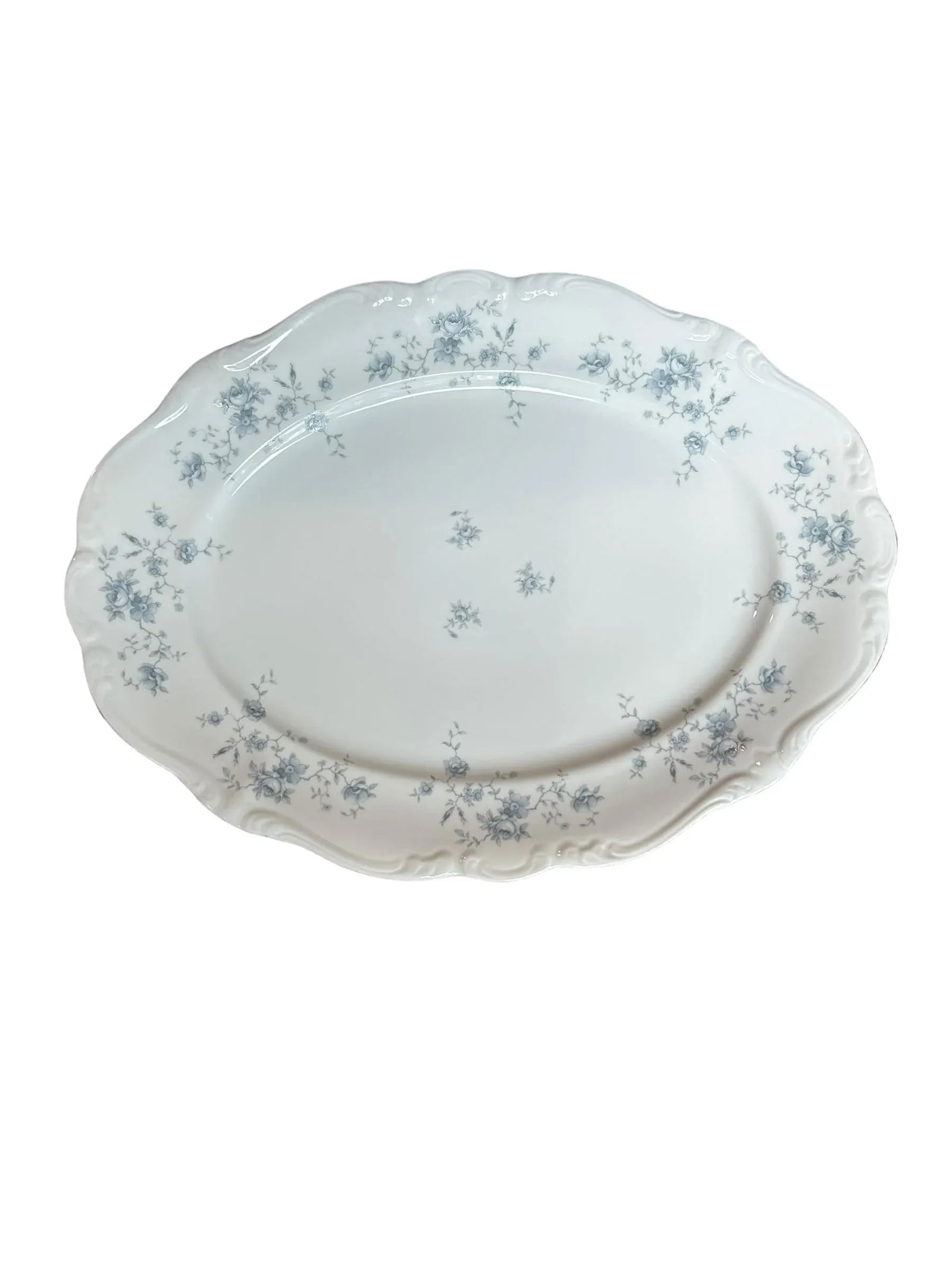 Mid 20th Century Haviland Blue Garland Large Platter, Germany - 6