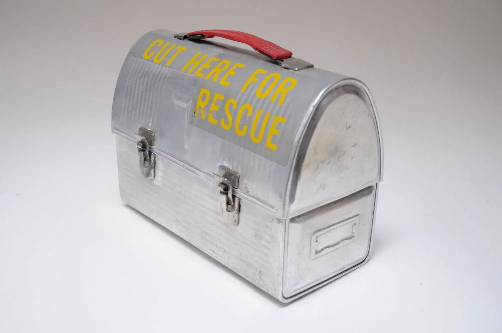 Vintage Aluminum "Victory" Domed Miner's Pail / Survivor Lunchbox With Corked Thermos - 3