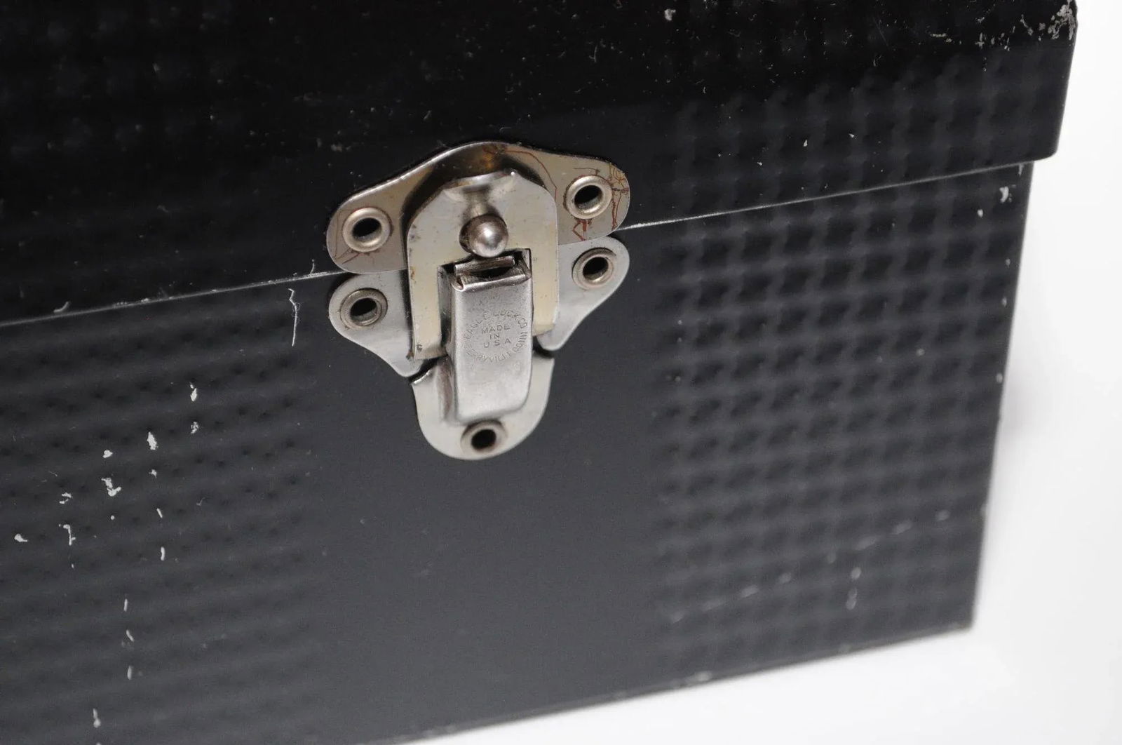 Vintage Handy Andy Black Industrial Domed Tin Miner's Lunch Pail With Thermos and Leather Handle - 10