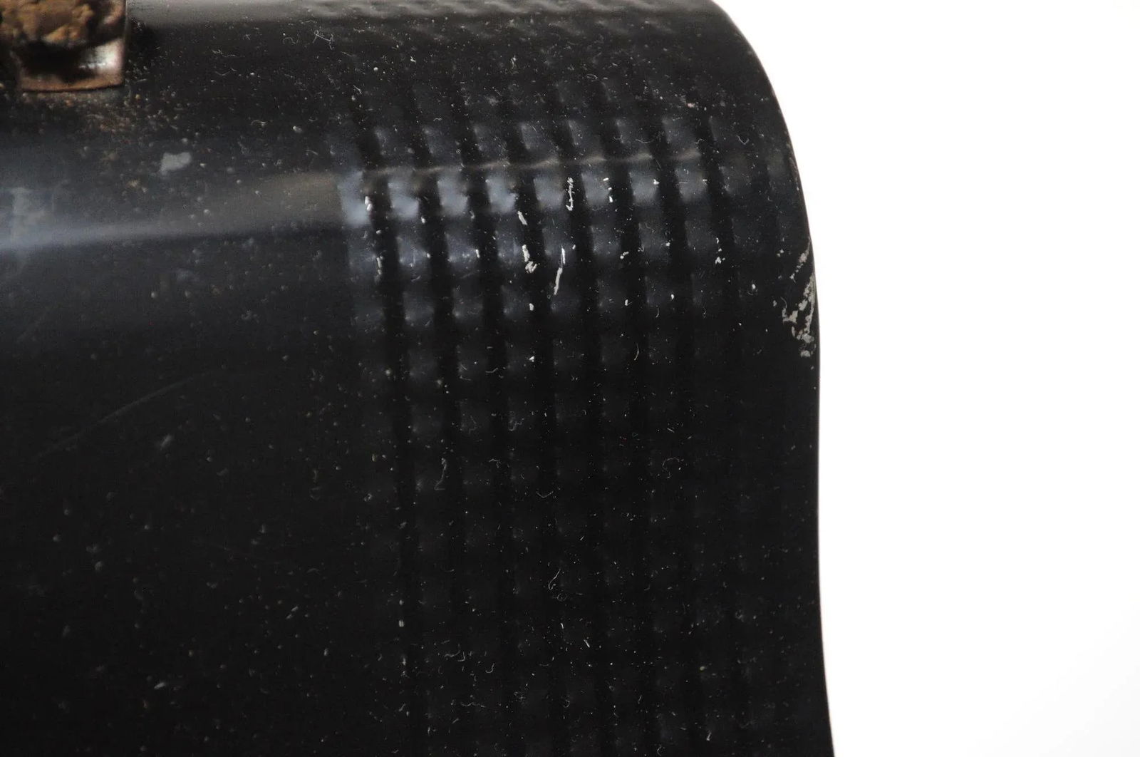 Vintage Handy Andy Black Industrial Domed Tin Miner's Lunch Pail With Thermos and Leather Handle - 11