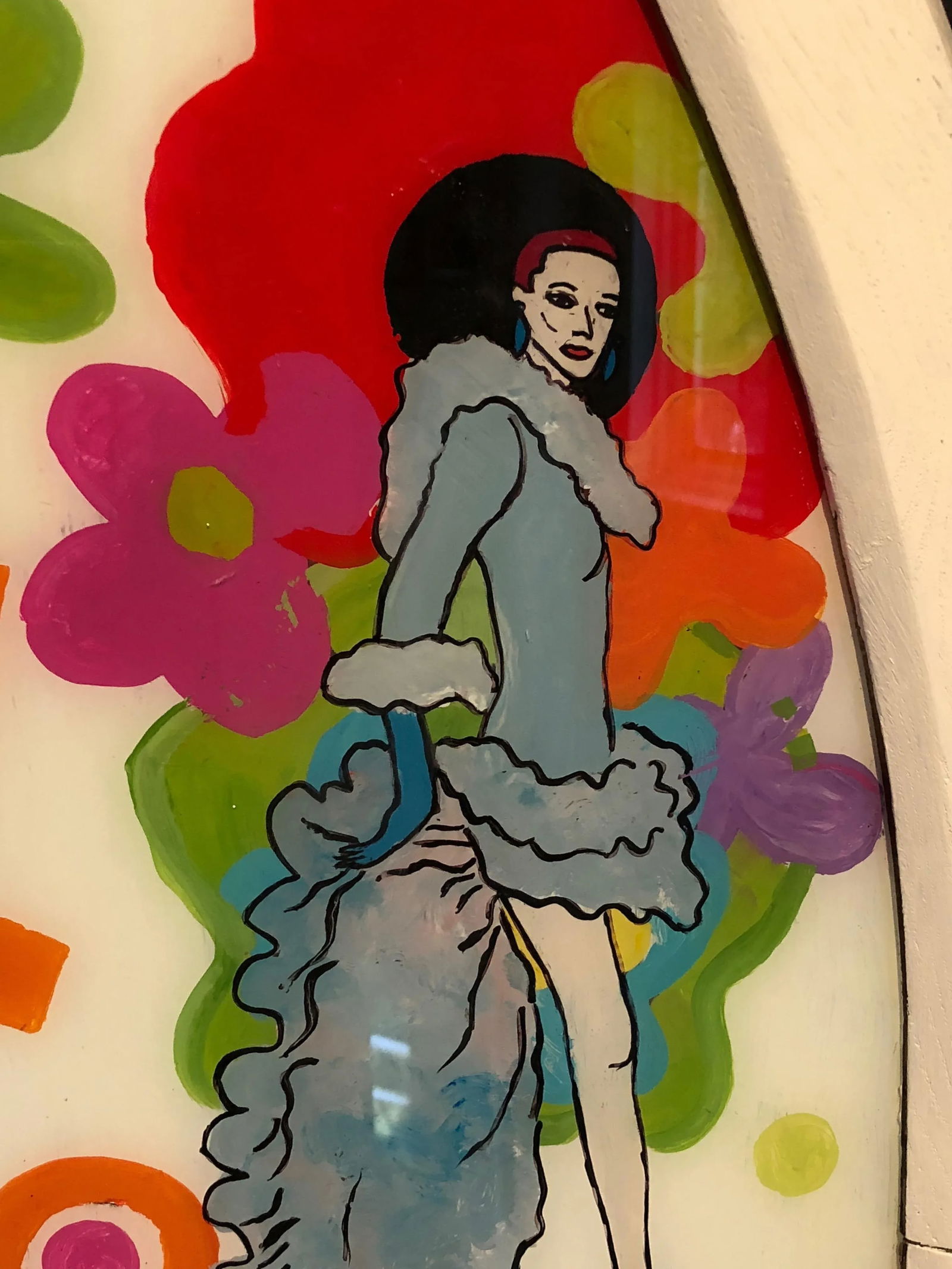 Original Contemporary Painting on Glass Homage to Yves Saint Laurent - 10