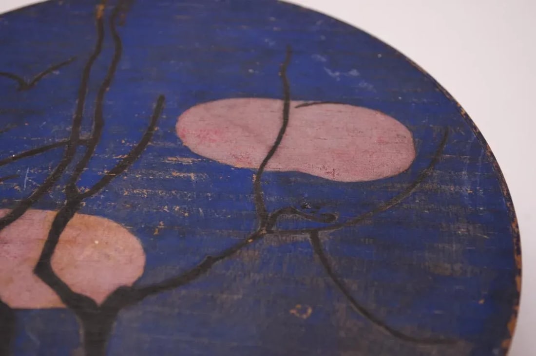 Early 20th Century Americana Pantry Box in Indigo With Tree Motif - 10