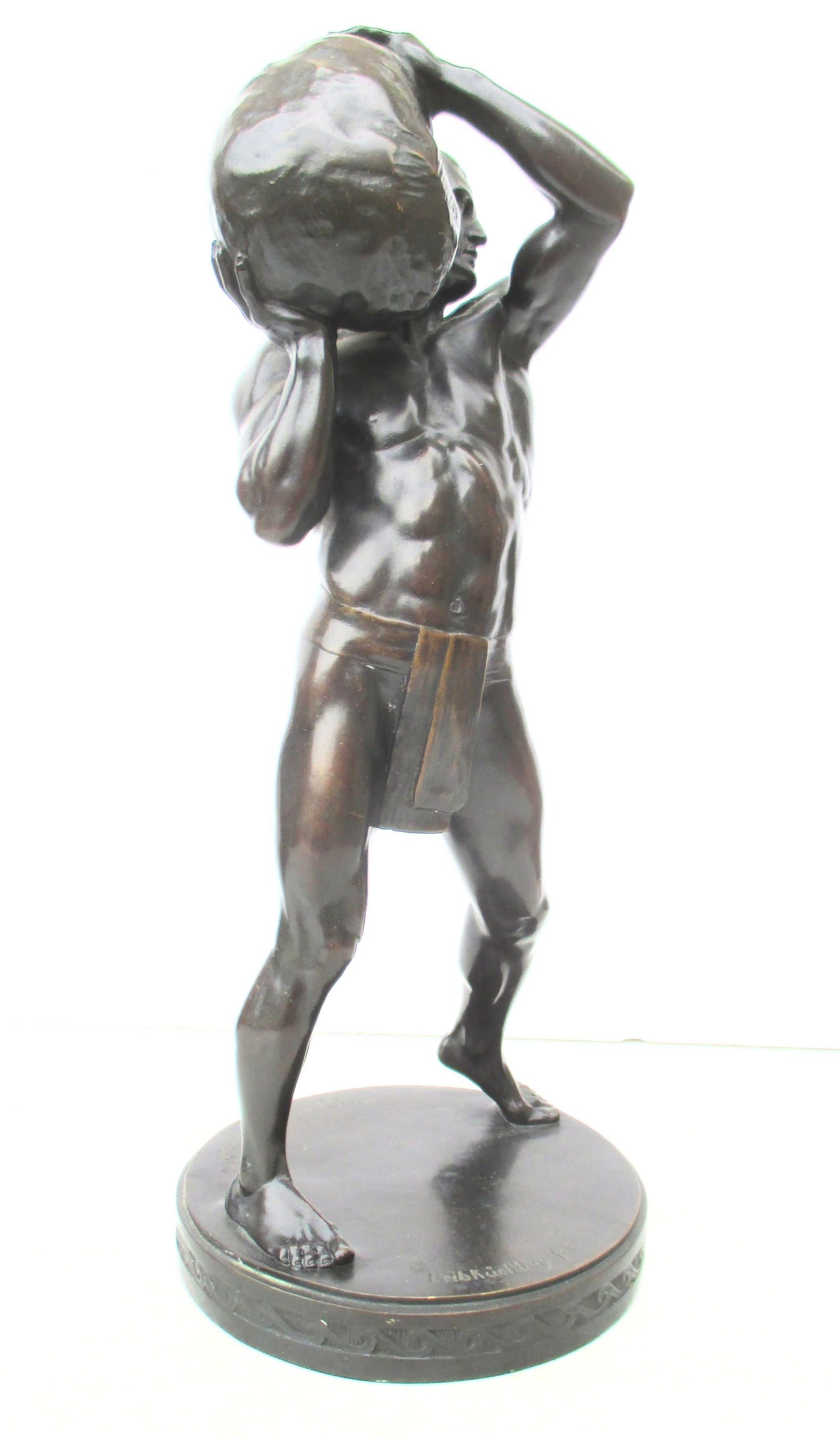 P. Leibkuchler Bronze Sculpture Sisyphus 1900 - 2